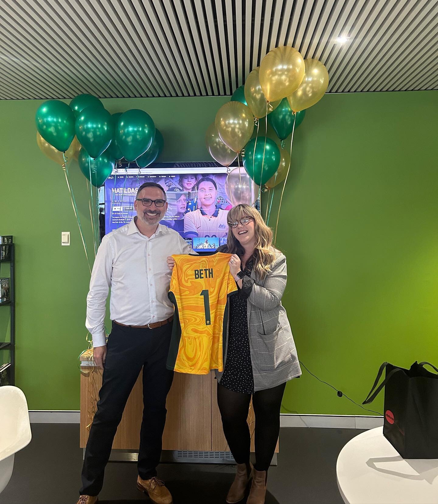 Are you a fan of Australian soccer? Then you must've seen Matildas: The
World at our Feet!
After managing this amazing Disney Australian Original series, we thought Deluxe project manager, Beth Hicks, needed her very own jersey! Thanks Chris Reynolds