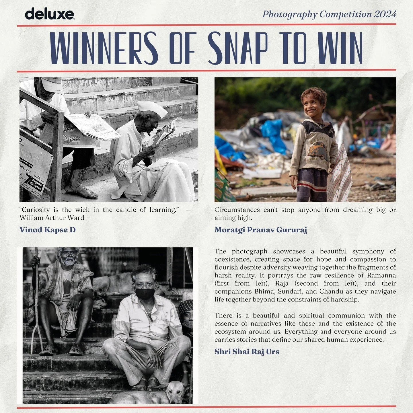 Picture perfect! 📷 We&rsquo;re proud to announce the winners of the Deluxe Snap to Win. Congratulations to our talented colleagues. Check out the winning photos!

#WeAreDeluxe