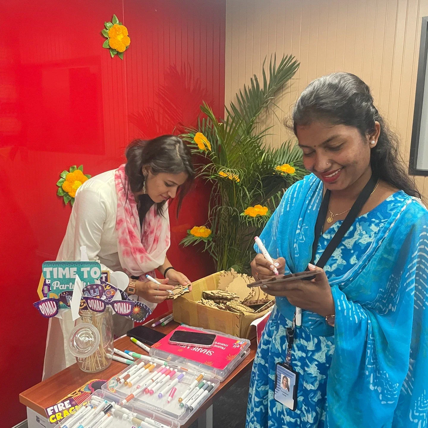 Our team unwound this Diwali with a tea light holder painting activity, sparking imagination and camaraderie. 

#WeAreDeluxe #Diwali