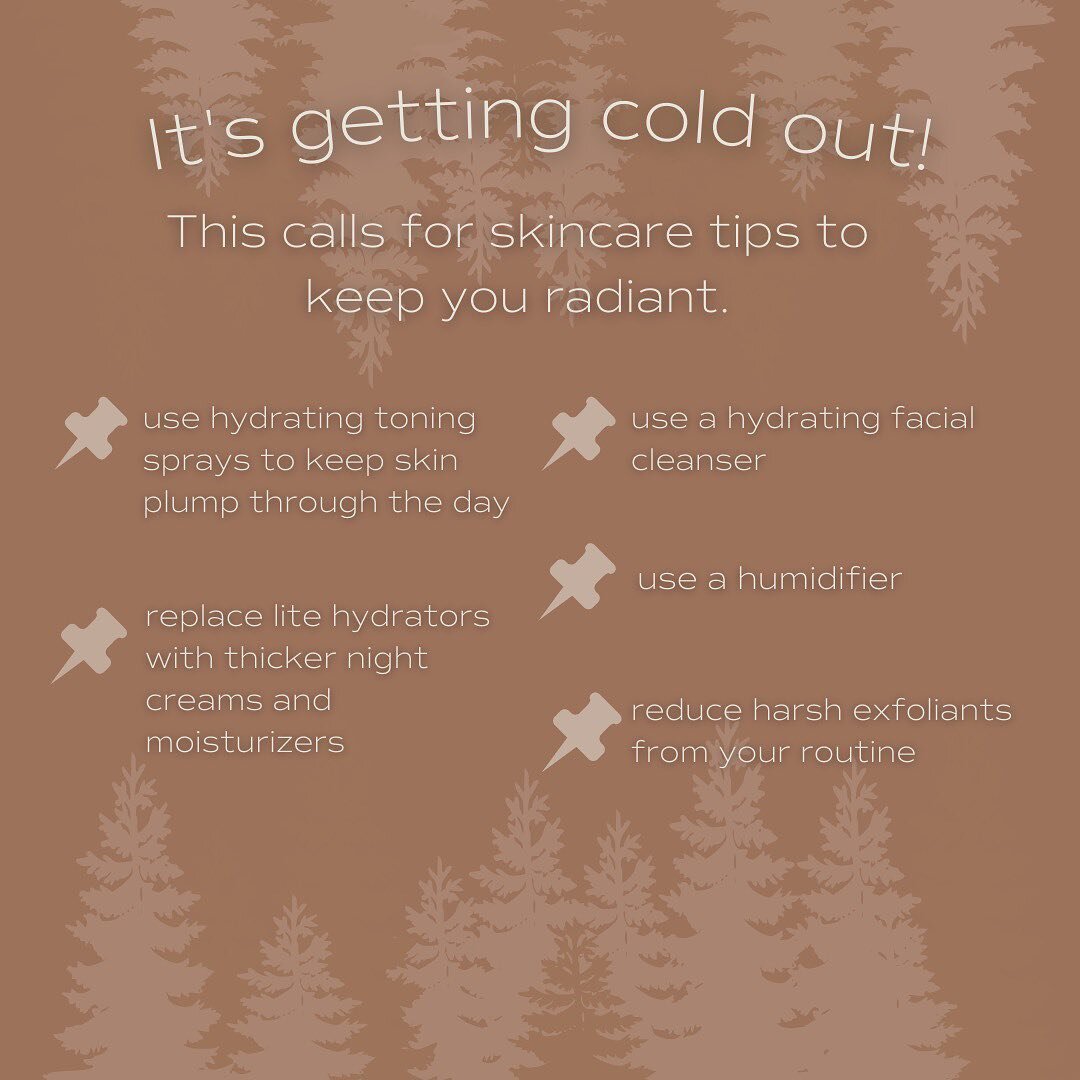 It&rsquo;s that time of year again and we all know that Colorado winters Do Not play! 

If you already haven&rsquo;t noticed your skin getting drier, finicky, or breaking out- then get prepared to shift to your winter products (just like we do our wa