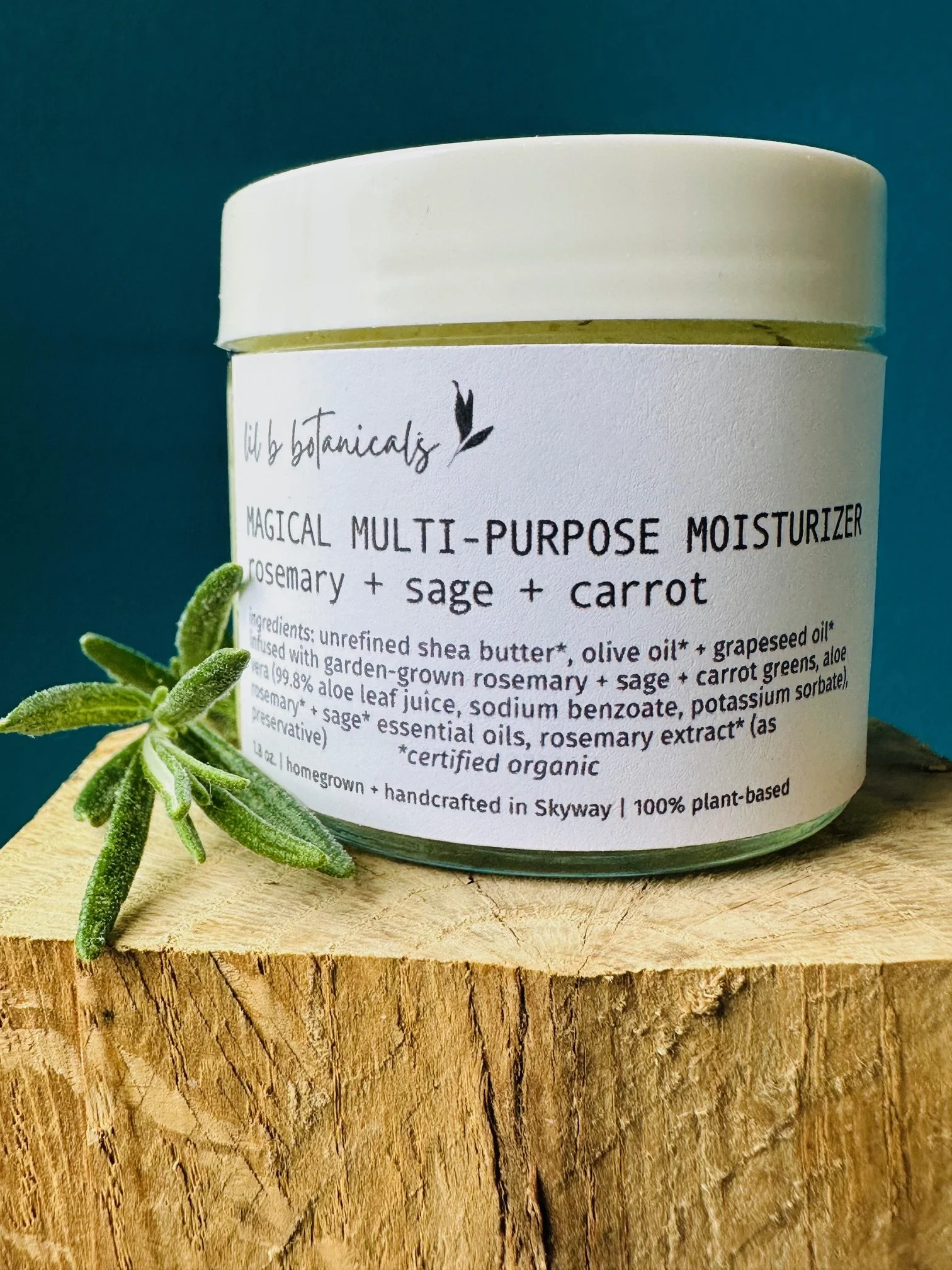 NEW! magical multipurpose moisturizer | rosemary + sage + carrot | 2 oz