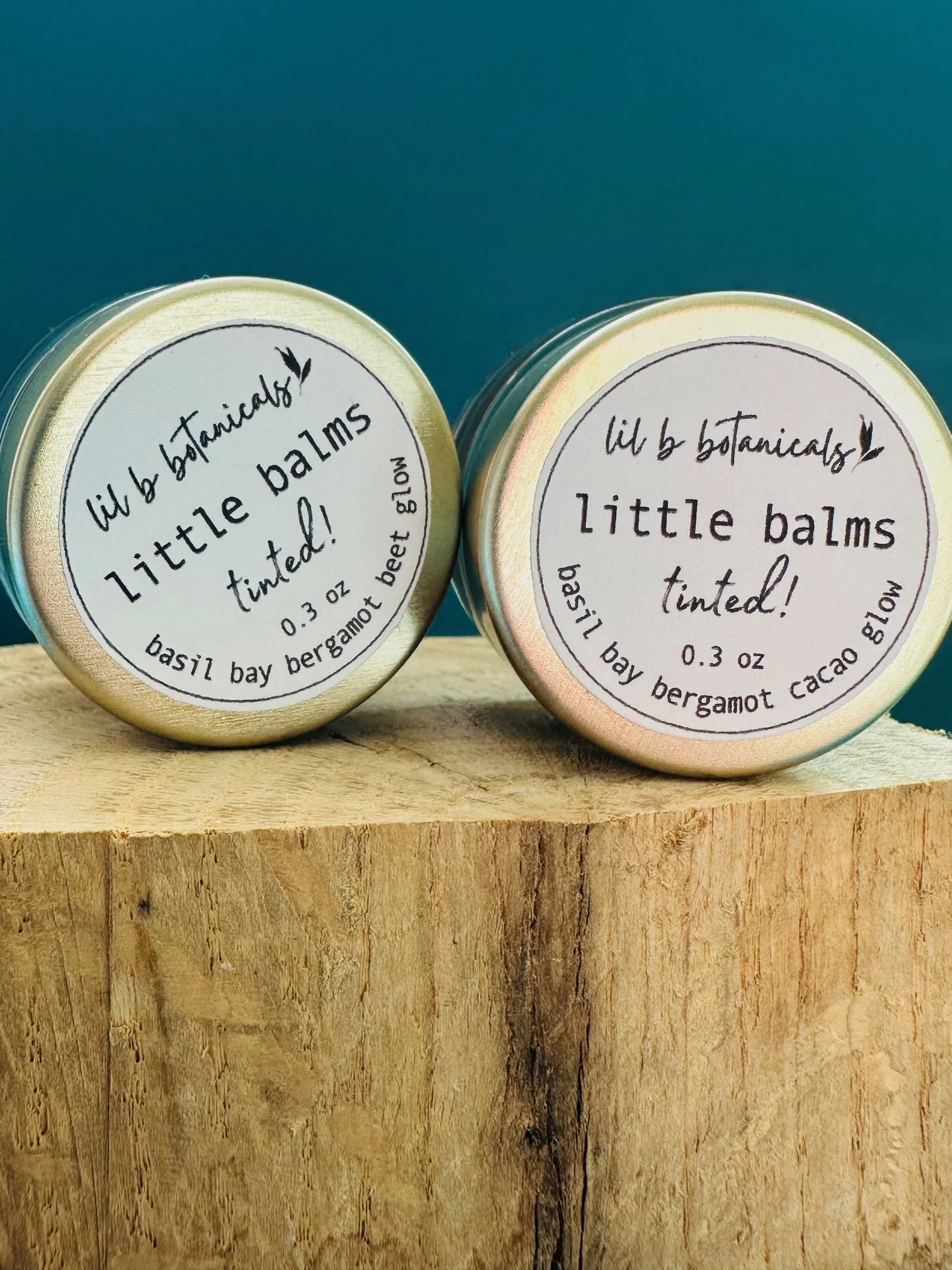 NEW! little balms - tinted! | basil bay bergamot beet glow | 0.3 oz