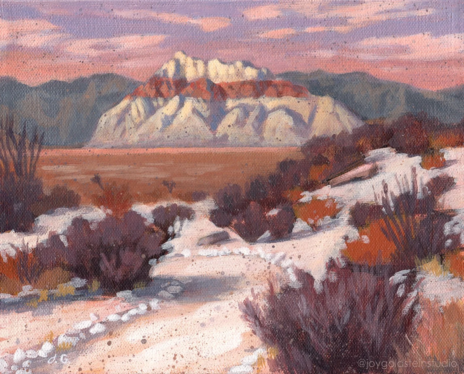 Rosy Reflections at Red Rock, 8x10 inches, $135