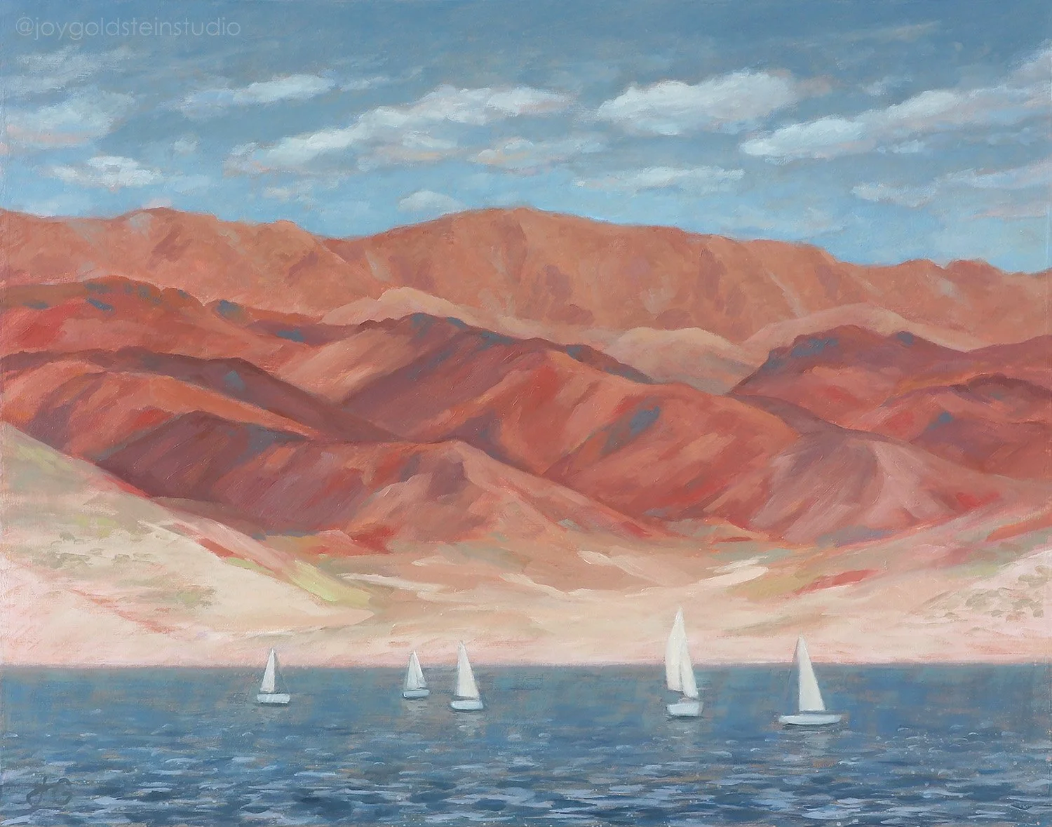 Desert Lake Dreaming, 11x14 inches, $256