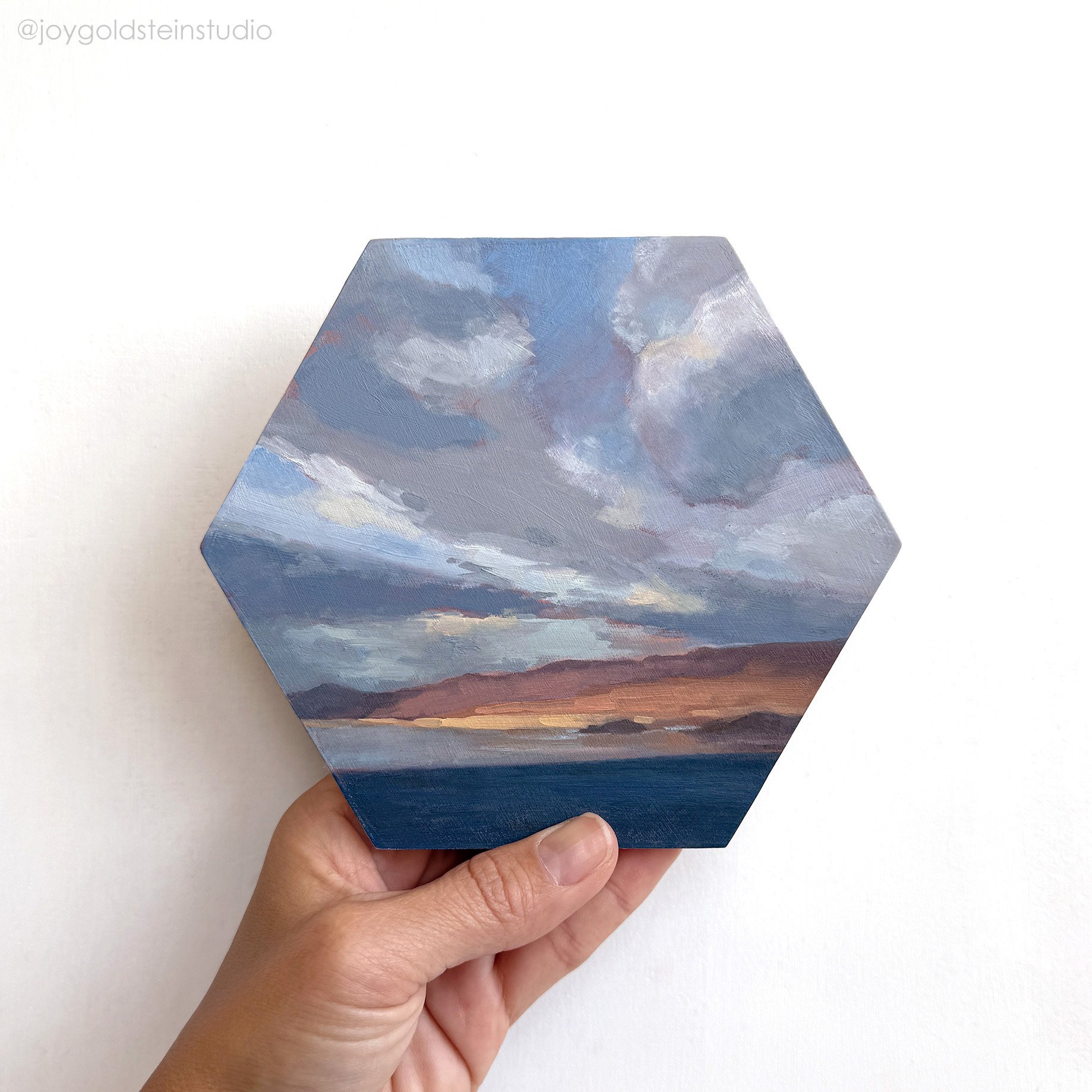 Lake Mead Sunset View, 5x5.75 inches, $45