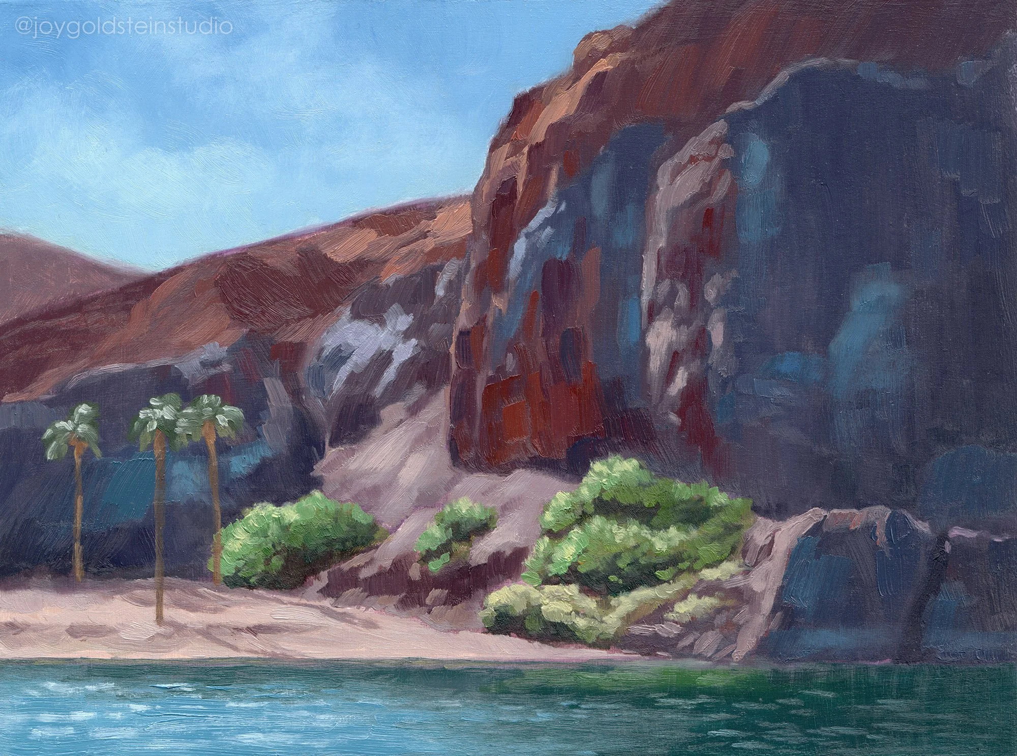 Three Palms, 6x8 inches, $78