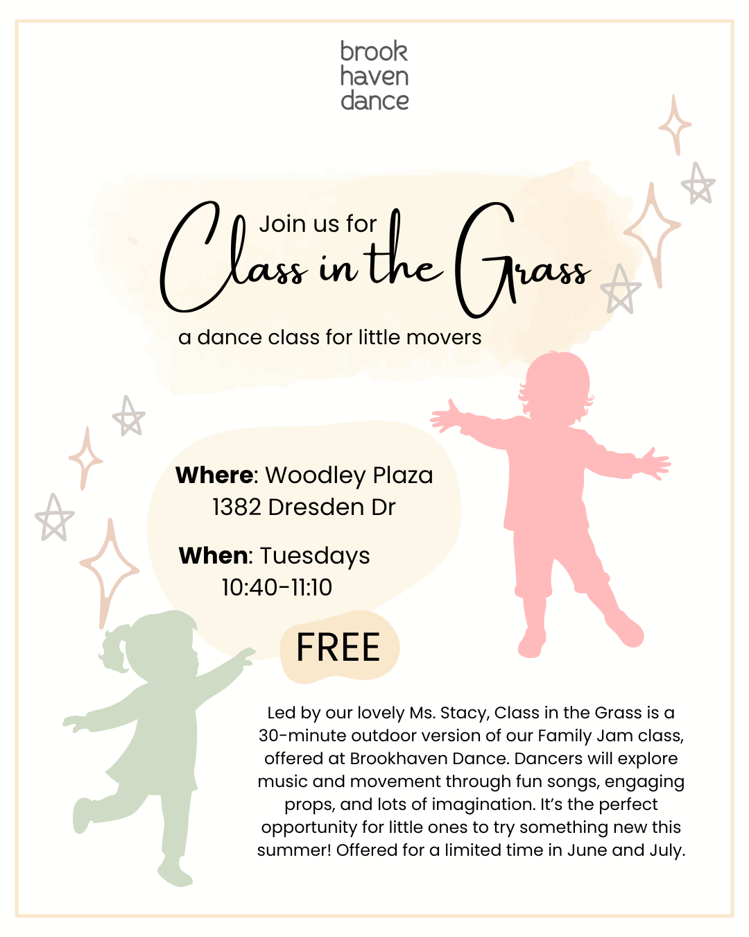 Tuesday Class in the Grass with Brookhaven Dance (FREE!)