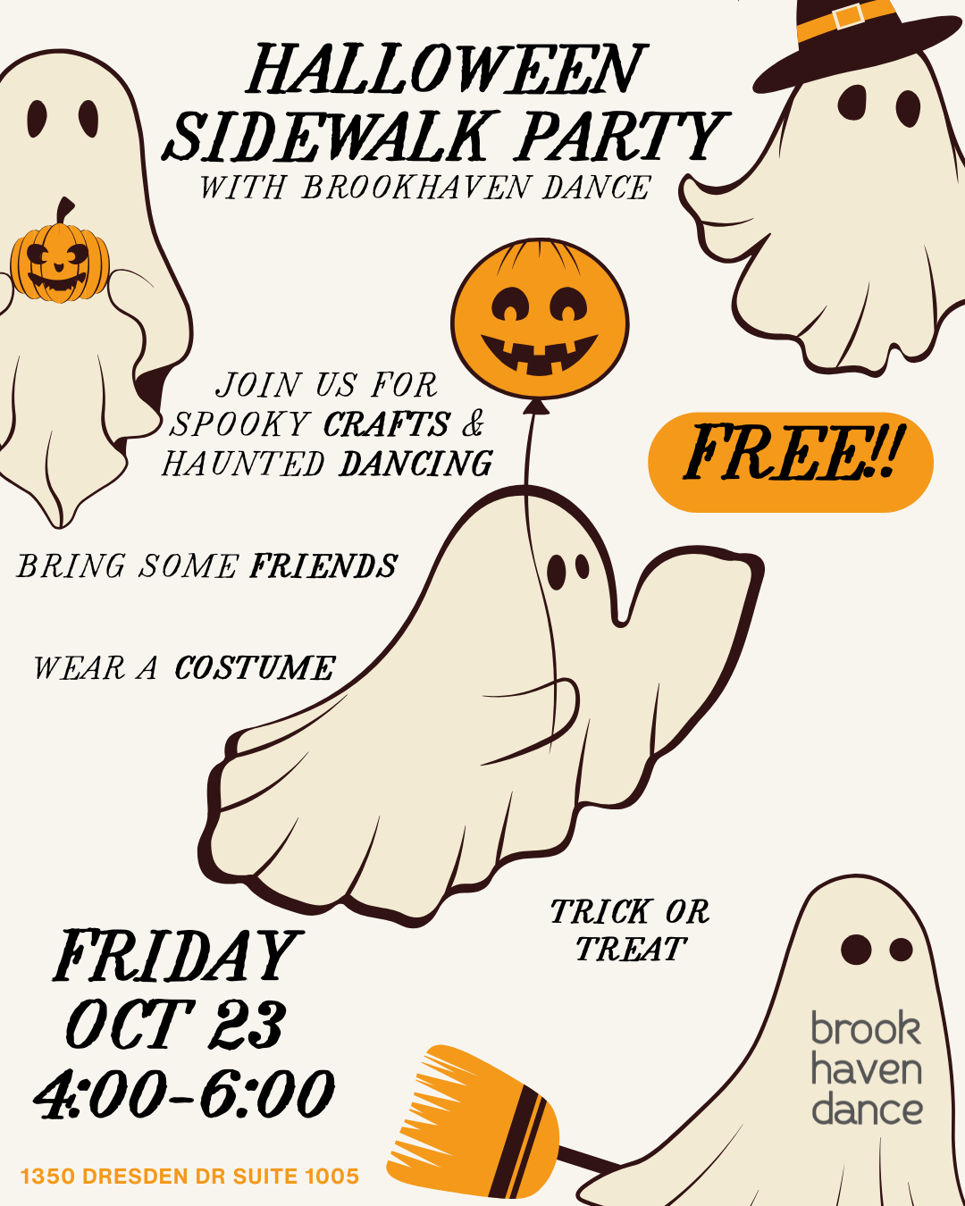 Halloween Sidewalk Party with Brookhaven Dance
