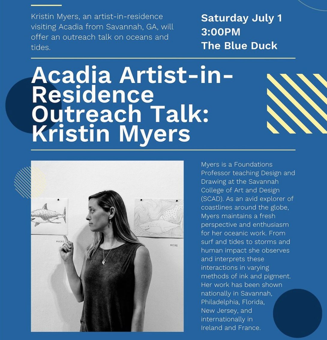 Flyer from my Artist Talk at the Blue Duck.