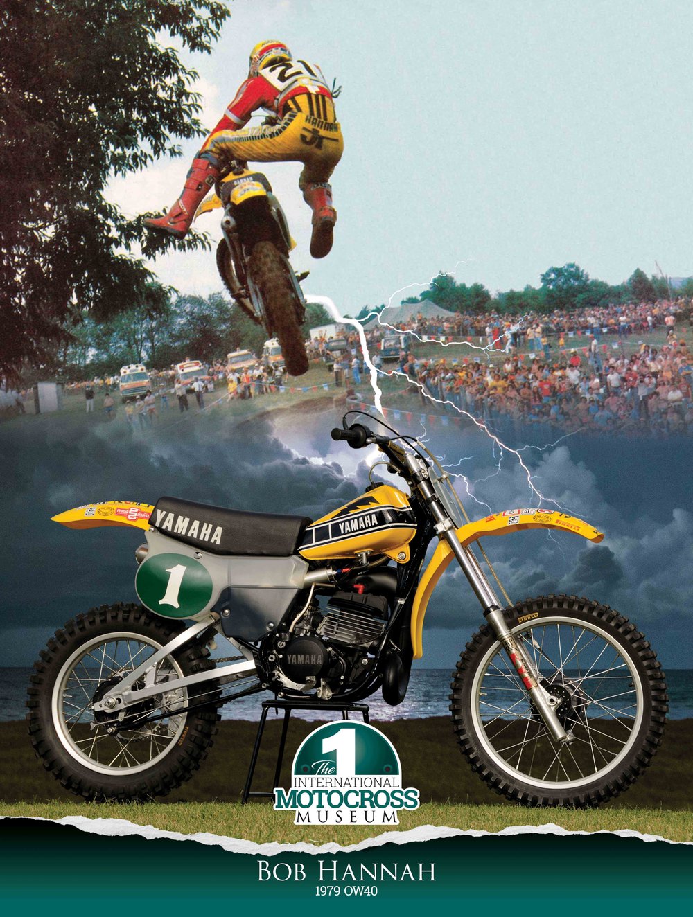 Bob Hurricane Hannah 1979 0W40 works Yamaha Poster — International  Motocross Museum