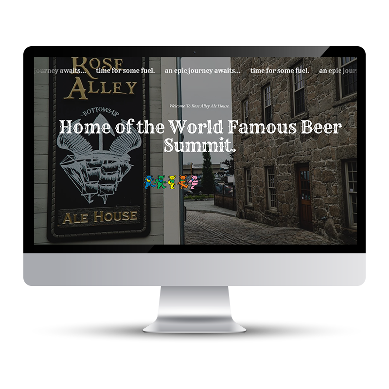 Rose Alley Ale House | Photography, Web Design, Graphic Design, Social Media Marketing