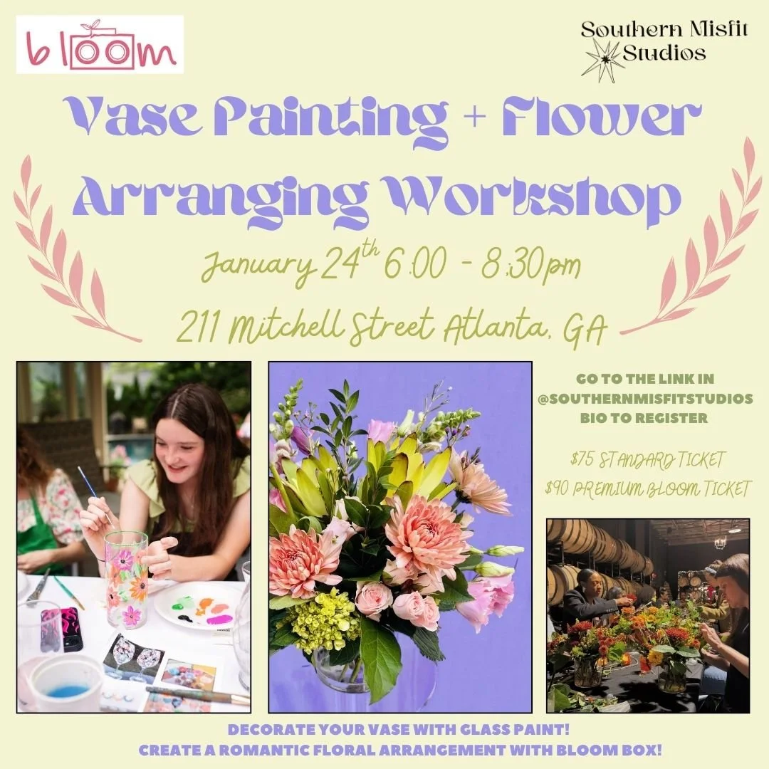 Vase Painting + Flower Arranging Workshop