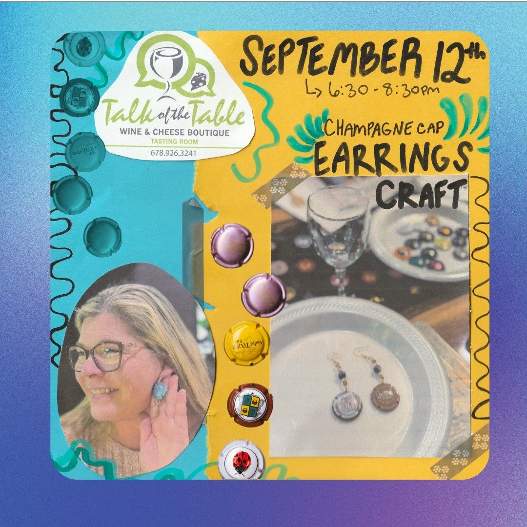 Up-cycled Champagne Cap Earrings