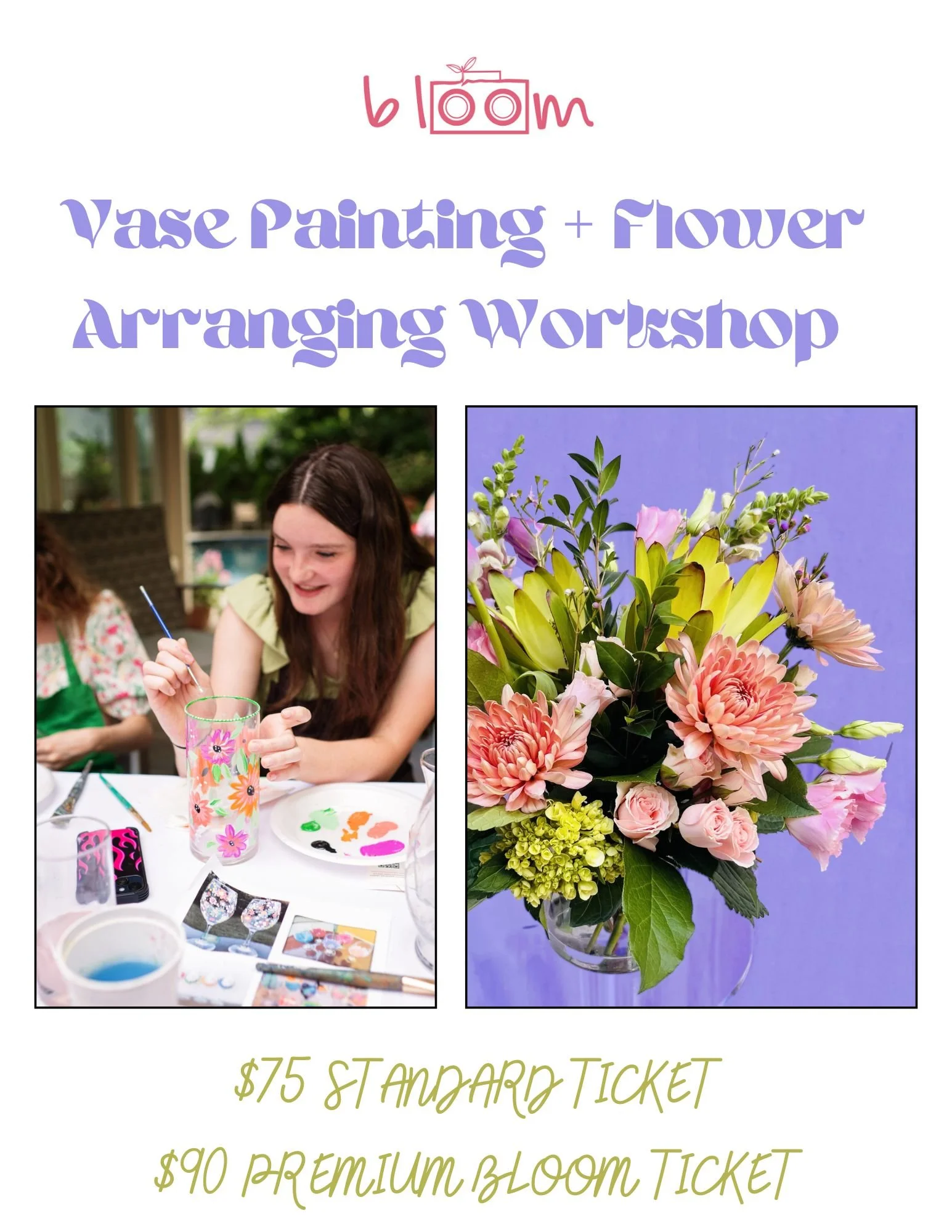 Vase Painting + Floral Arrangement - 1/24 @ South Downtown ATL (SMS x BBX Collab)