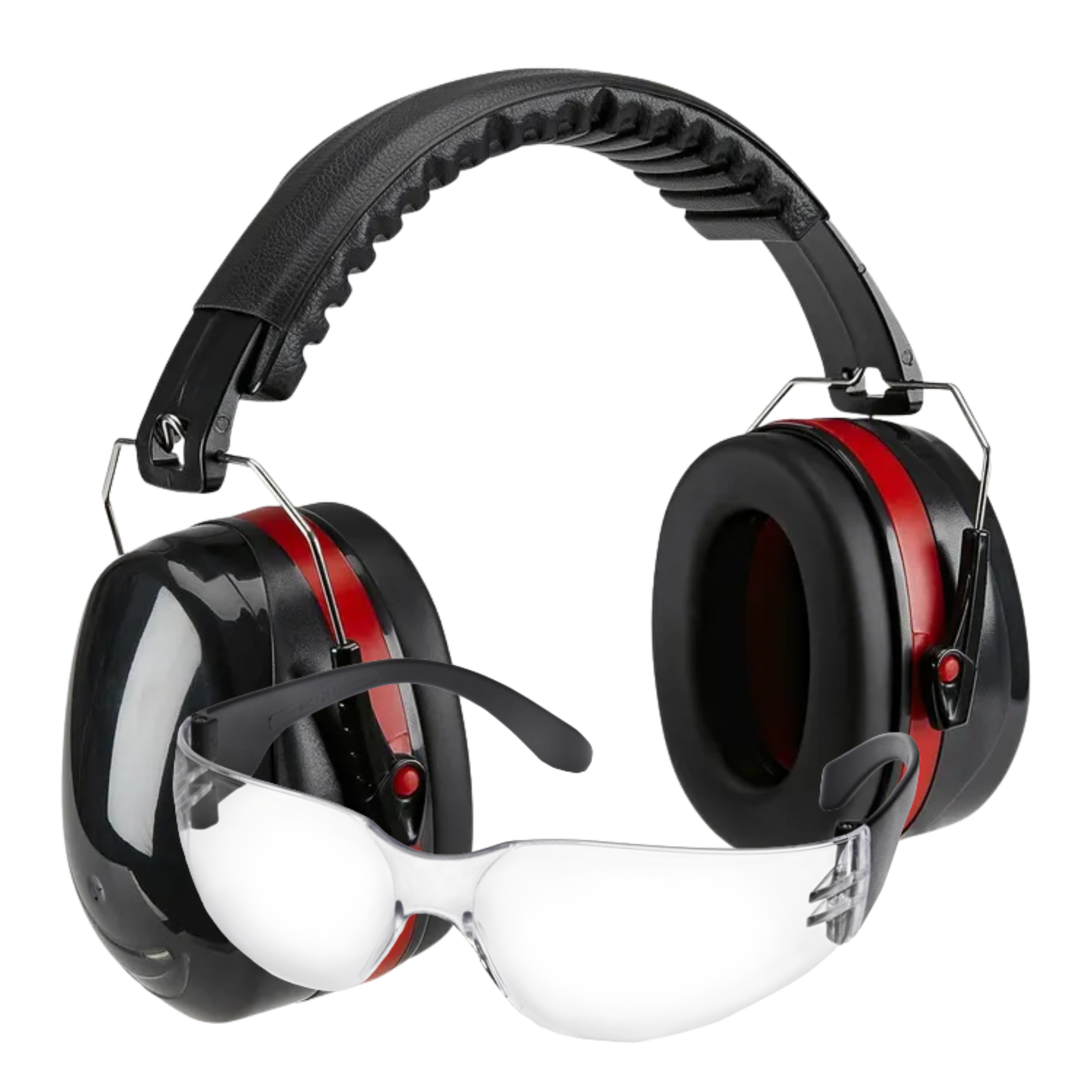 RANGER Foldable Ear Muffs w/ Eye Protection & Ear Plugs