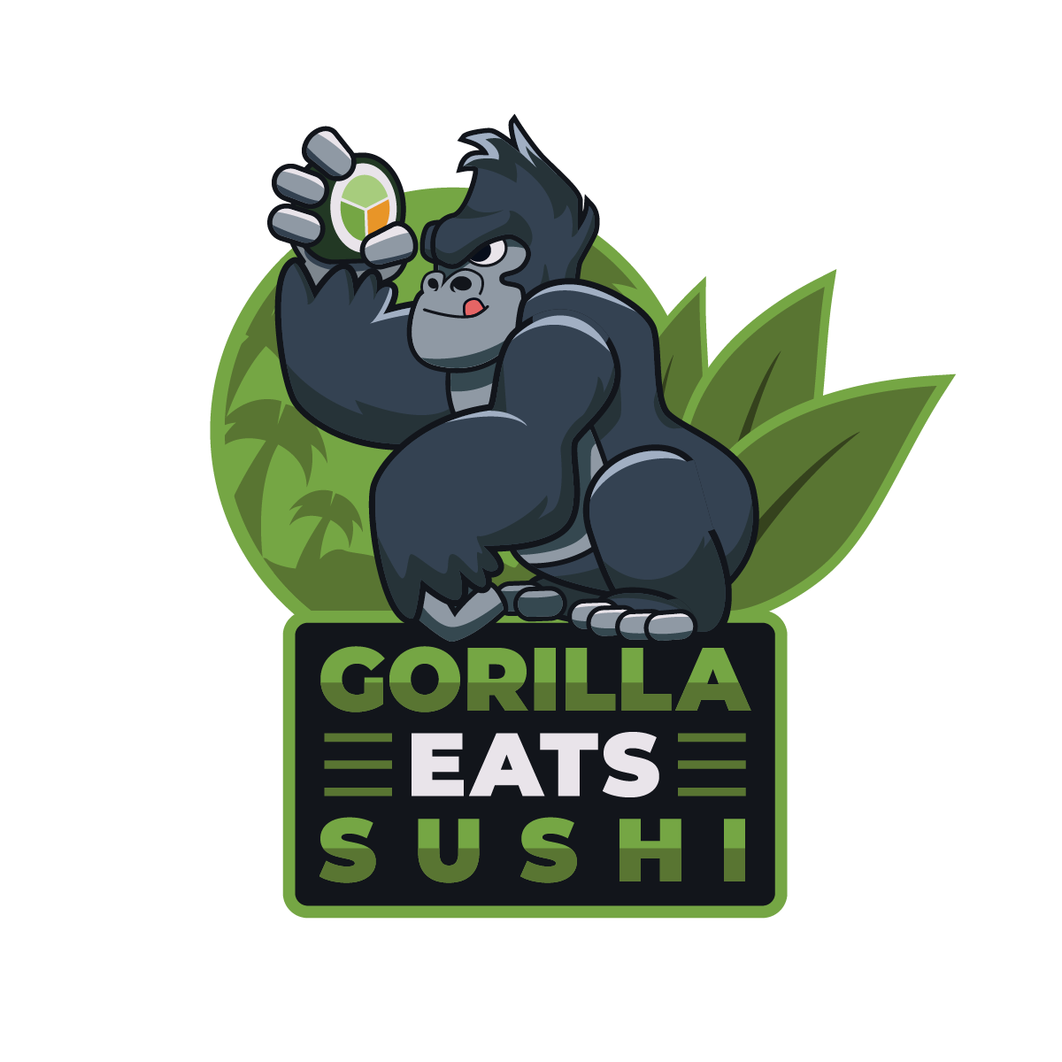 Gorilla Eats Sushi