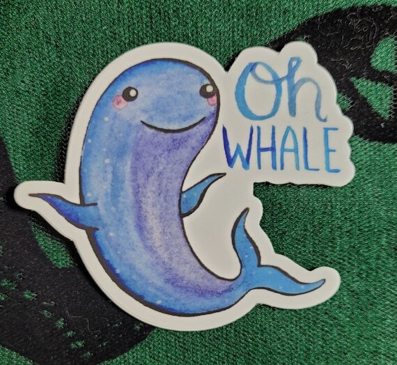 Oh Whale Sticker