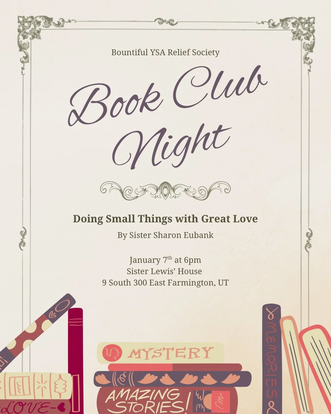Relief Society Book Club Night