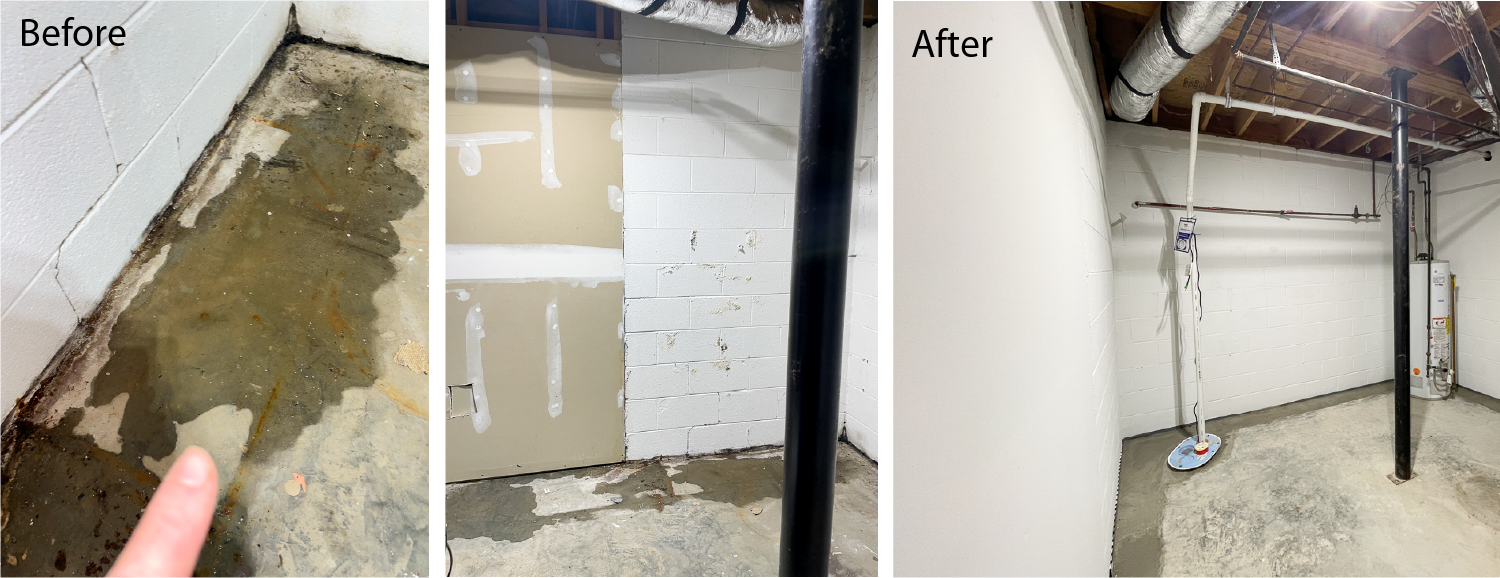 Utilities Room before and after