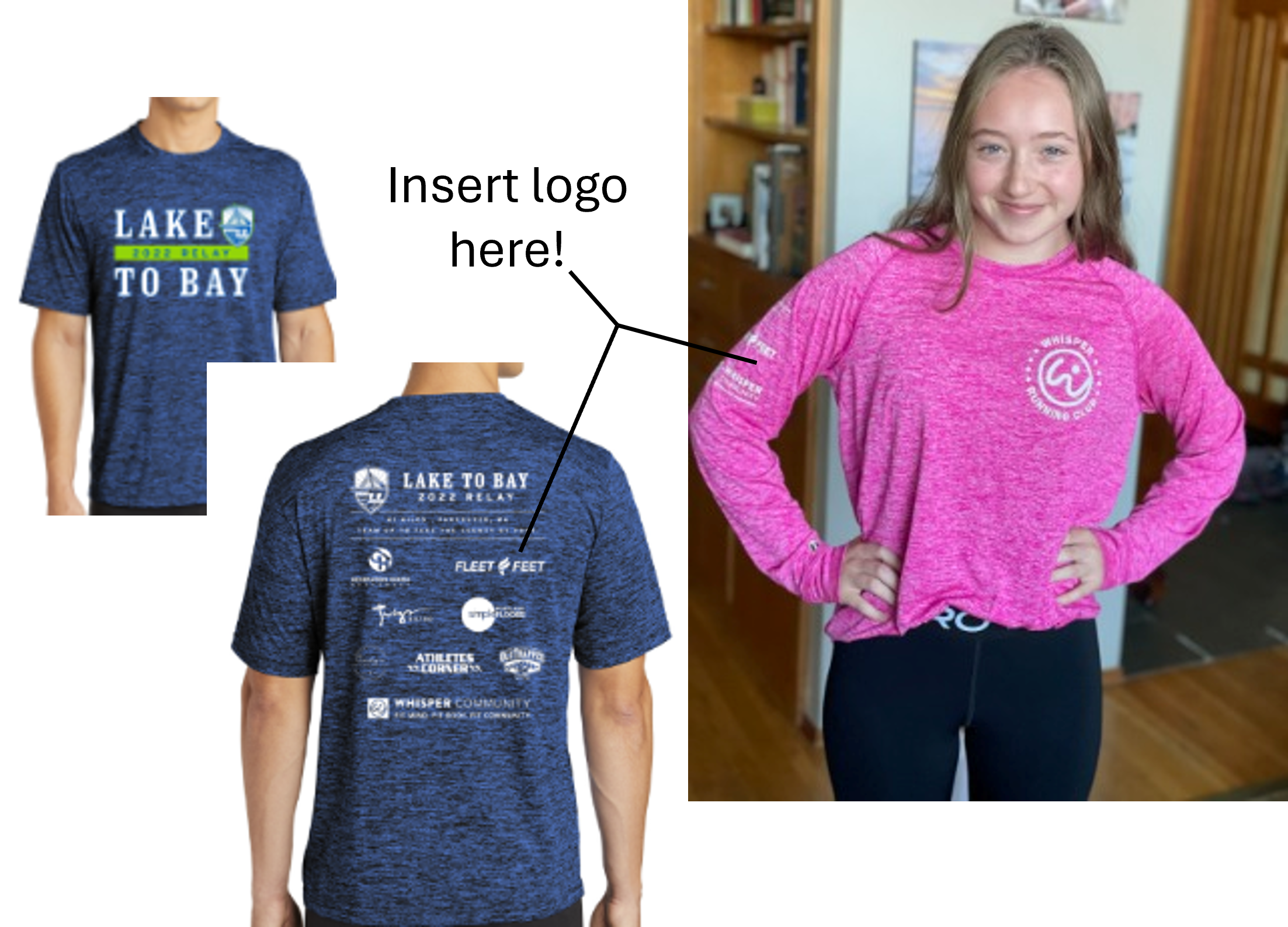 T-Shirt sponsor logo placement example