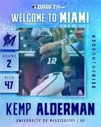 Kemp Alderman Selected by Marlins in MLB Draft