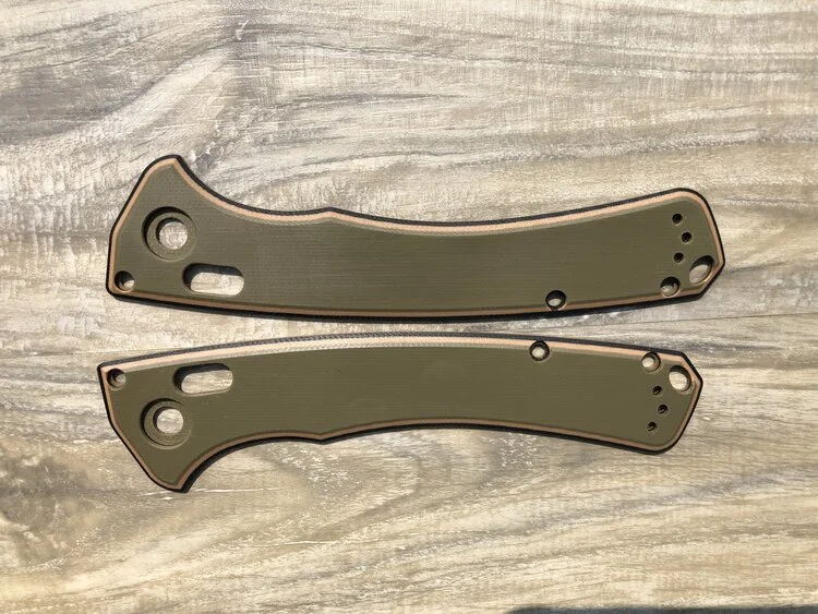 3 Layer Camo G10 Benchmade 15080 Crooked River Custom Scales