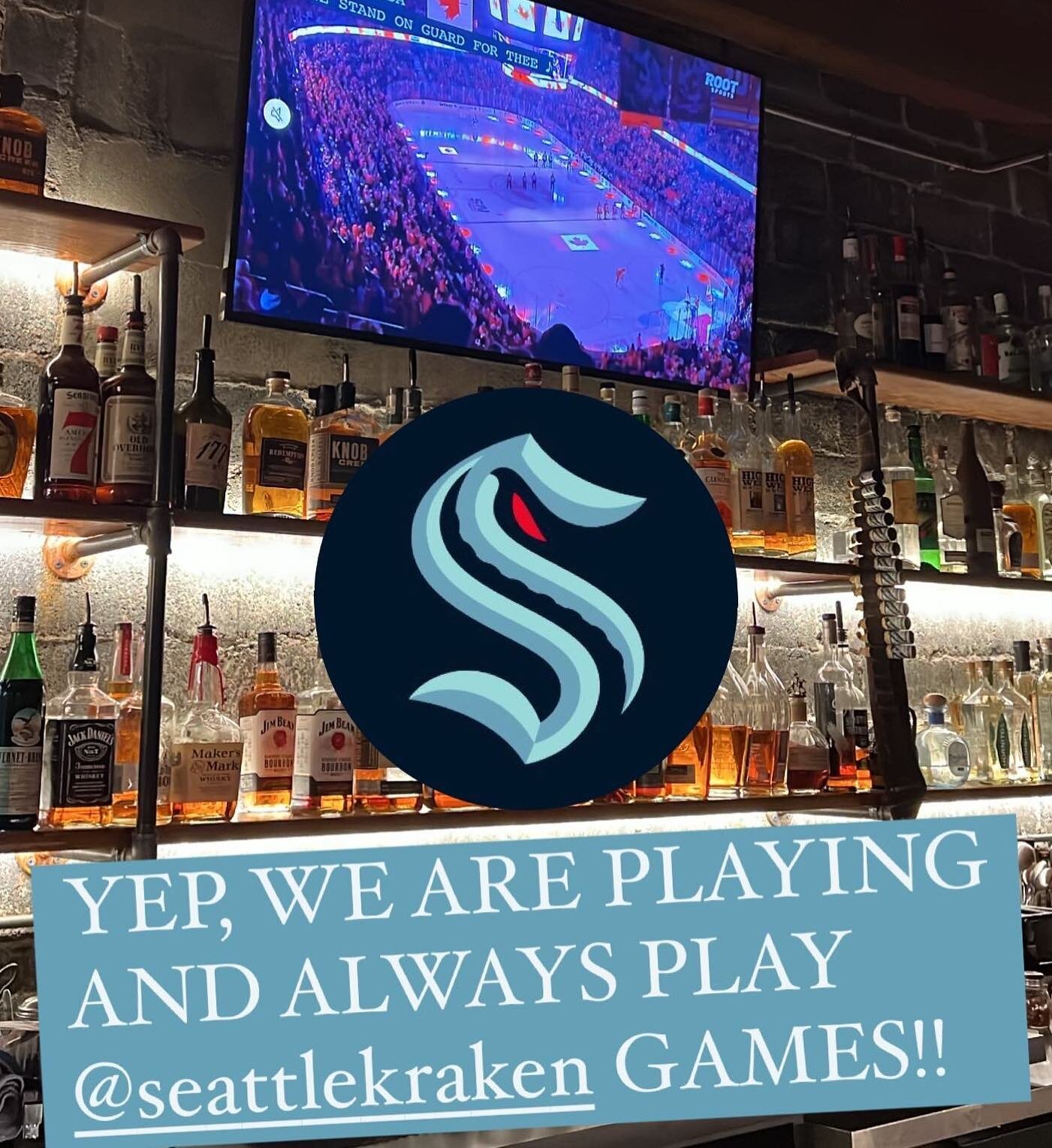 You better believe we are watching the Kraken game! Come join the fun with pizza and beer!