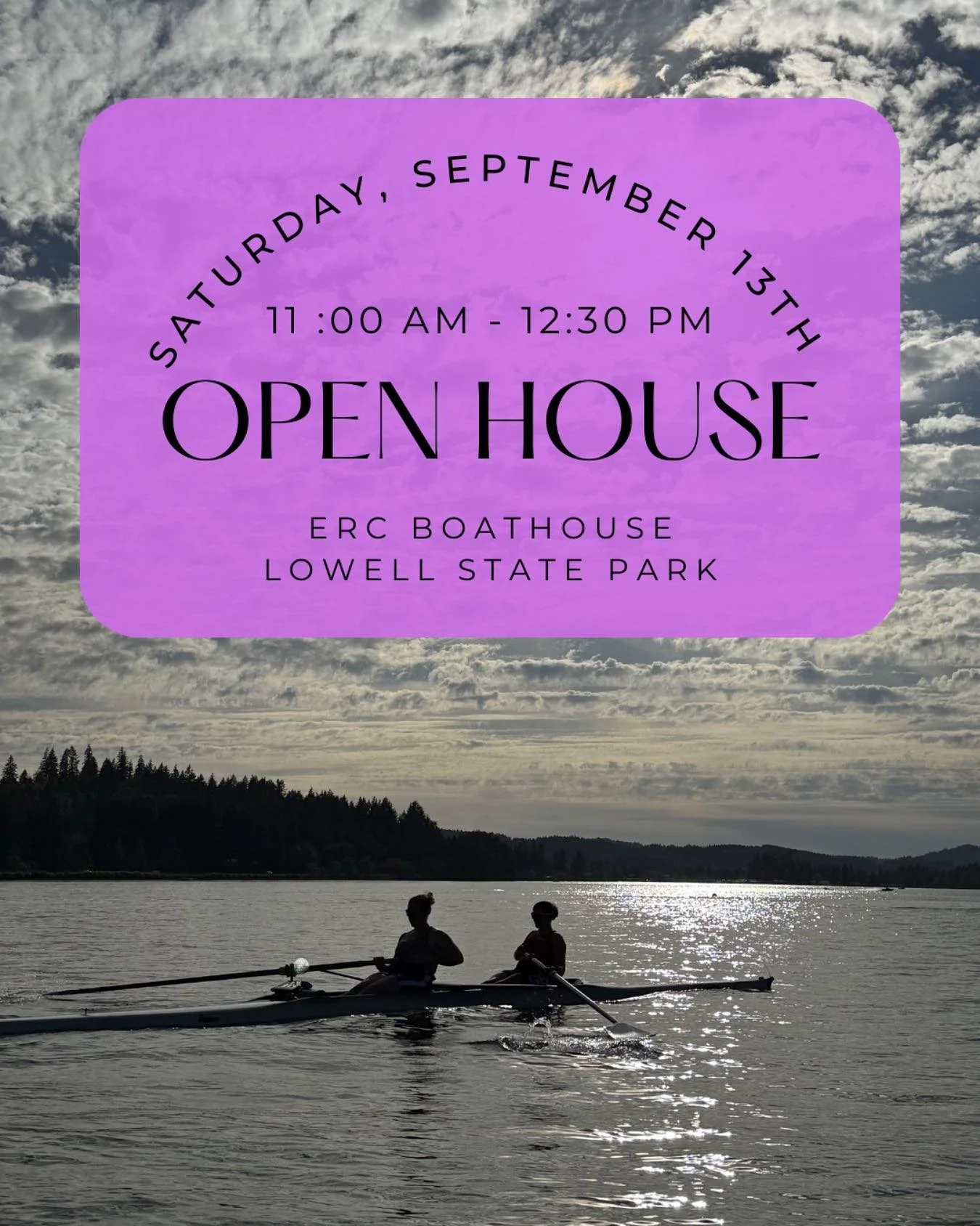 Join us this Saturday at the ERC Boathouse for our Open House, 11:00 AM &ndash; 12:30 PM! 🚣&zwj;♀️

Whether you&rsquo;re a returning rower, a new athlete signed up for our Development Team, or just curious about rowing and ERC&rsquo;s programs, we&r