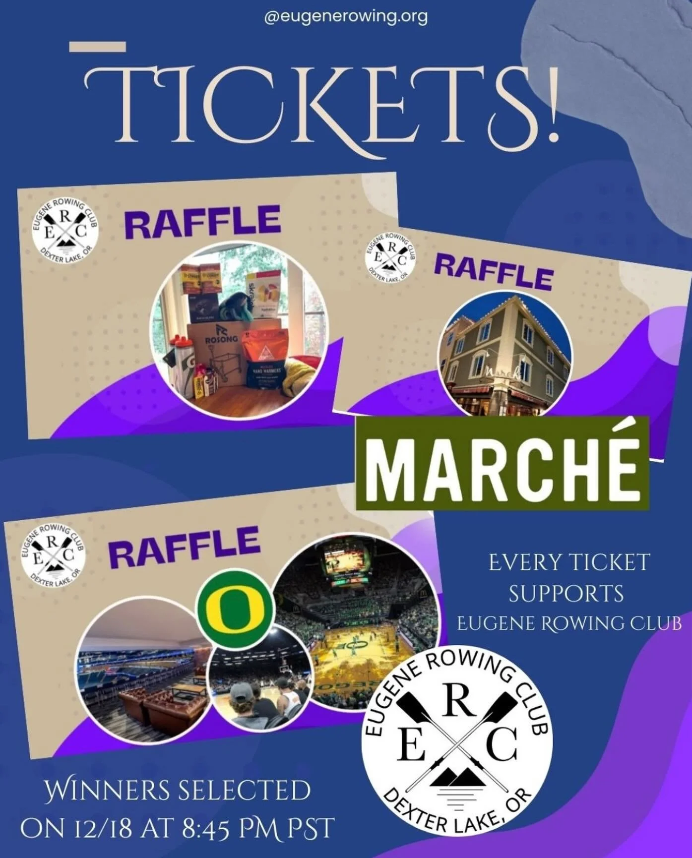 Don&rsquo;t miss your chance to win big AND support Eugene Rowing Club!
🚣Buy your tickets for amazing raffles! (Details for raffles and items in link)
⭐️Explore ALL the amazing auction items online. Every bid and ticket helps our athletes and KEEPS 
