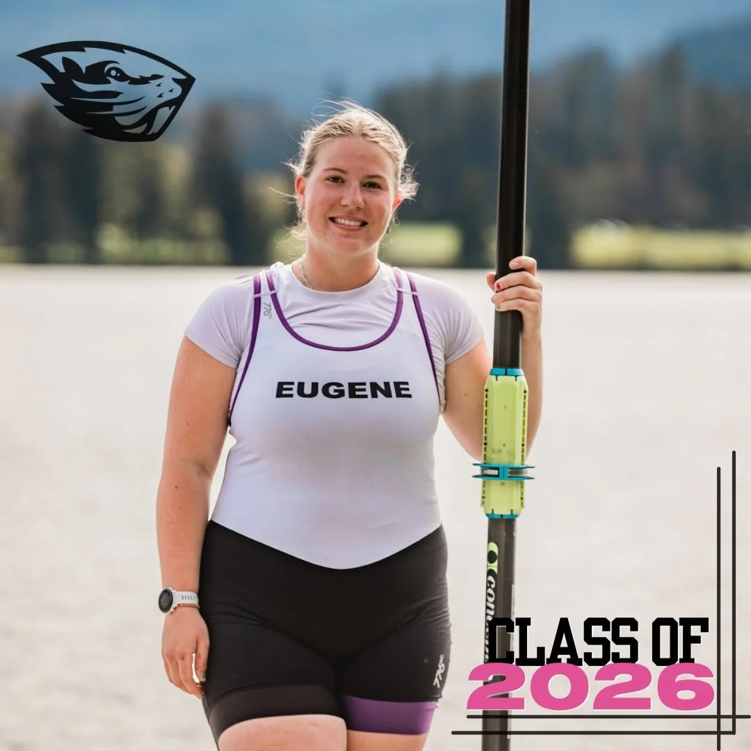 Last but certainly not least for senior spotlights we have, Lucy Davis 🚣🏻&zwj;♀️🎓

Fueled each season by bolt energy chews and chocolate chips, Lucy has been a steadfast teammate and athlete at ERC during her time here. 

From a historic moment of
