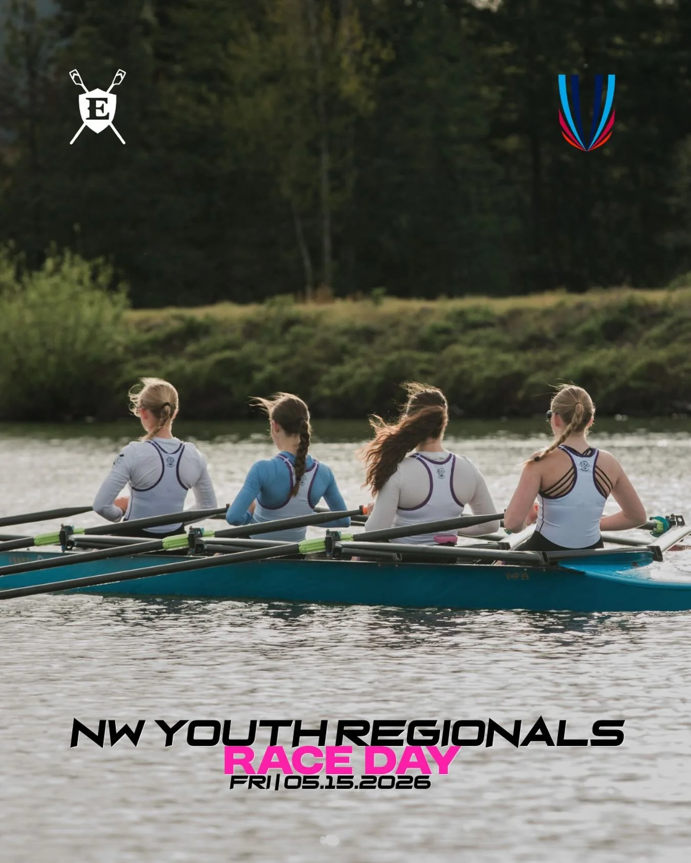 Tomorrow morning, racing at the NW Youth Regionals will be underway! And ERC will be charging down the course at Vancouver Lake. 

Below are the events and start times for the time trials! 

Men&rsquo;s youth 8+ - 8:00am
Women&rsquo;s U15 2x - 8:40am