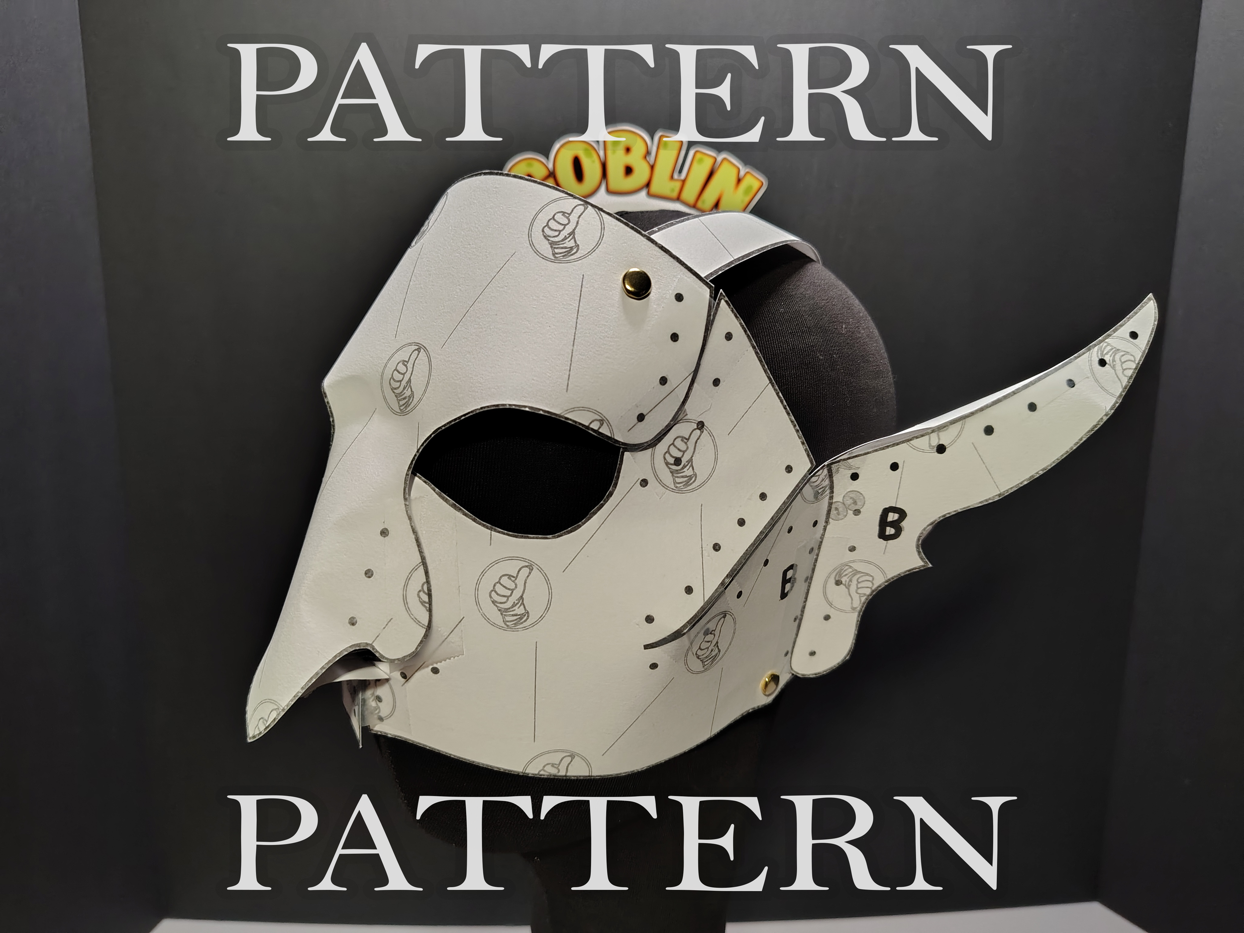 Goblin Mask Leather Pattern PDF