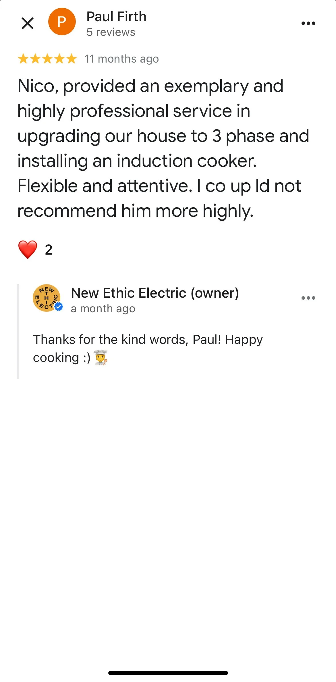 very happy client
