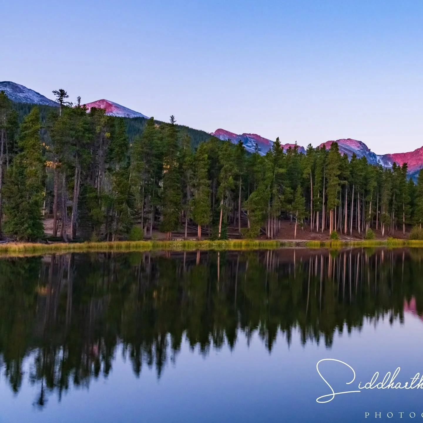 Starting the day off right with a sunrise at Sprague Lake in Rocky Mountain National Park. What a glorious spot for wildlife viewing and golden hour photography - caught a moose wading into the water during my time lapse.
Panorama post 2/2

#spraguel