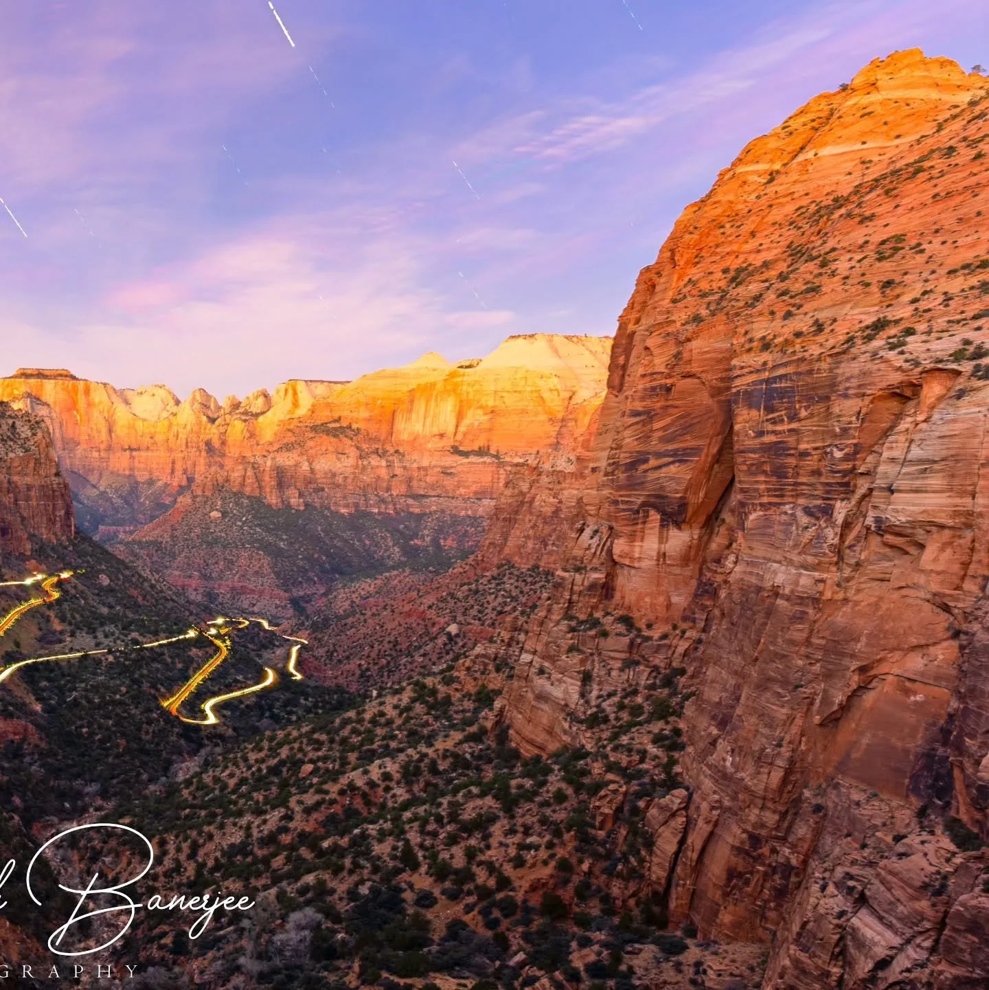 My first time at the Zion Canyon Pine Creek Overlook was way before sunrise &mdash; just me, a headlamp, and the hope that the light show would be amazing. I kept losing the trail on the rocks in the dark, but eventually the overlook opened up, and t