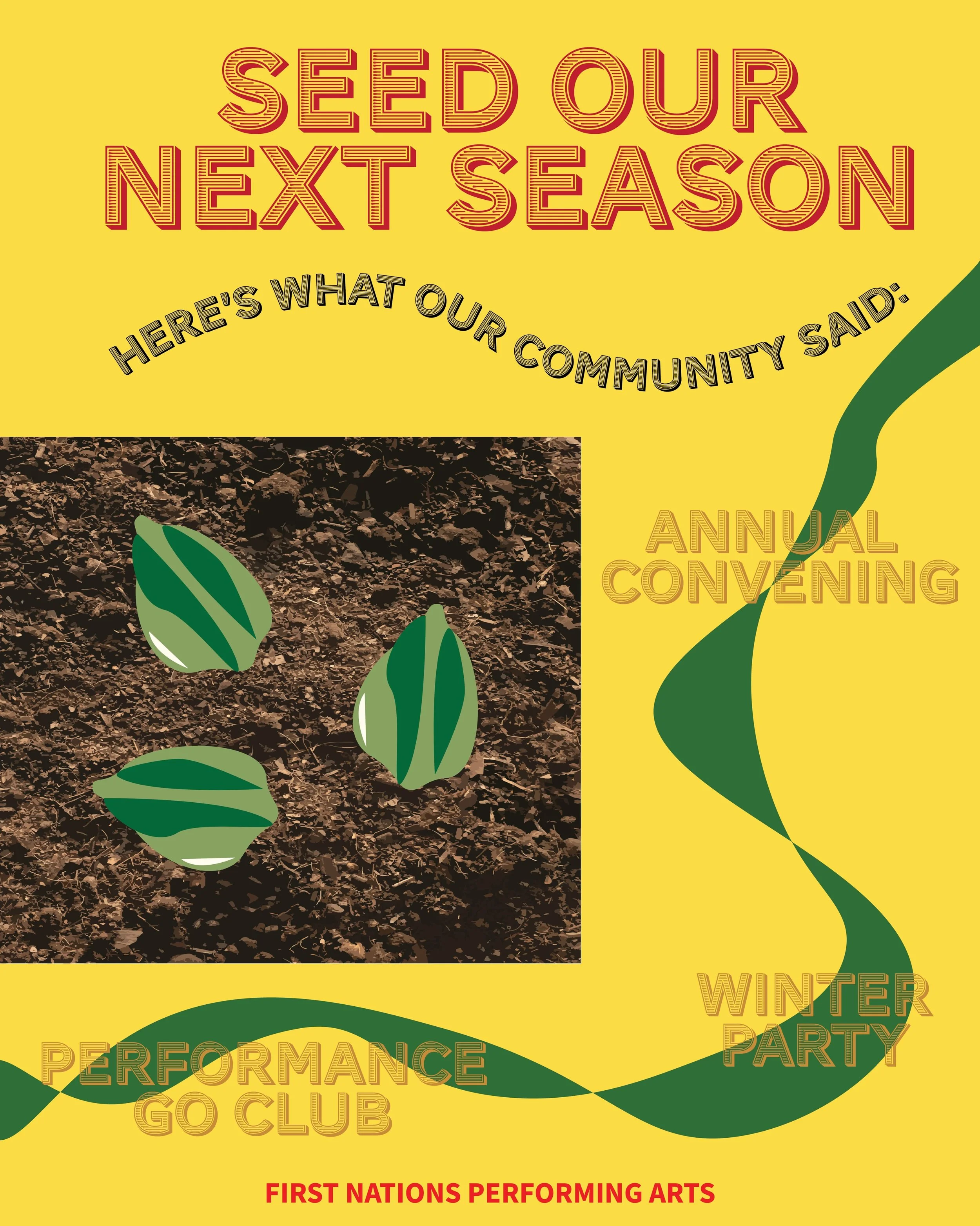 Did you know we host artist support gatherings and community building spaces? 🌱 A donation to our Seed Our Next Season fundraising campaign today keeps these activities alive for future artists, future years, and future community. Any size gift is t