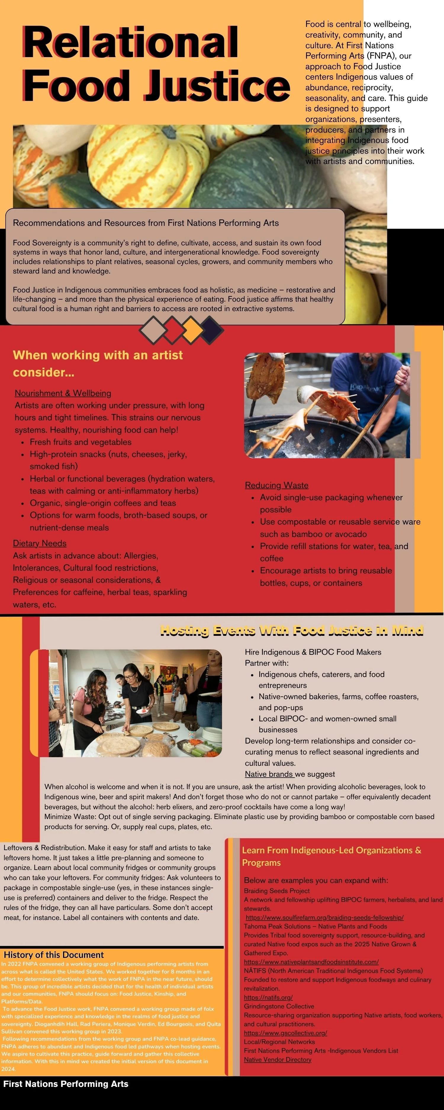 Indigenous Food Vendor Directory — First Nations Performing Arts