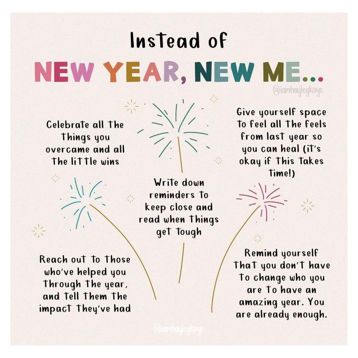 As we close out the year it is a great time to meditate on your intentions for 2022. I love this reminder that is ok to want to continue grow but you don&rsquo;t have to change everything to do so.
.
.
.
#mindfulpractice #mindfulness #mentalhealth #m