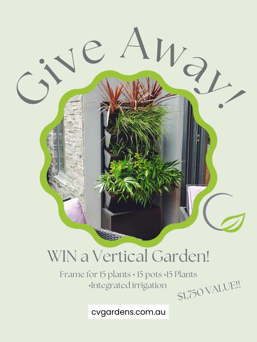 GIVEAWAY - Win a Vertical Garden Valued at $1,750