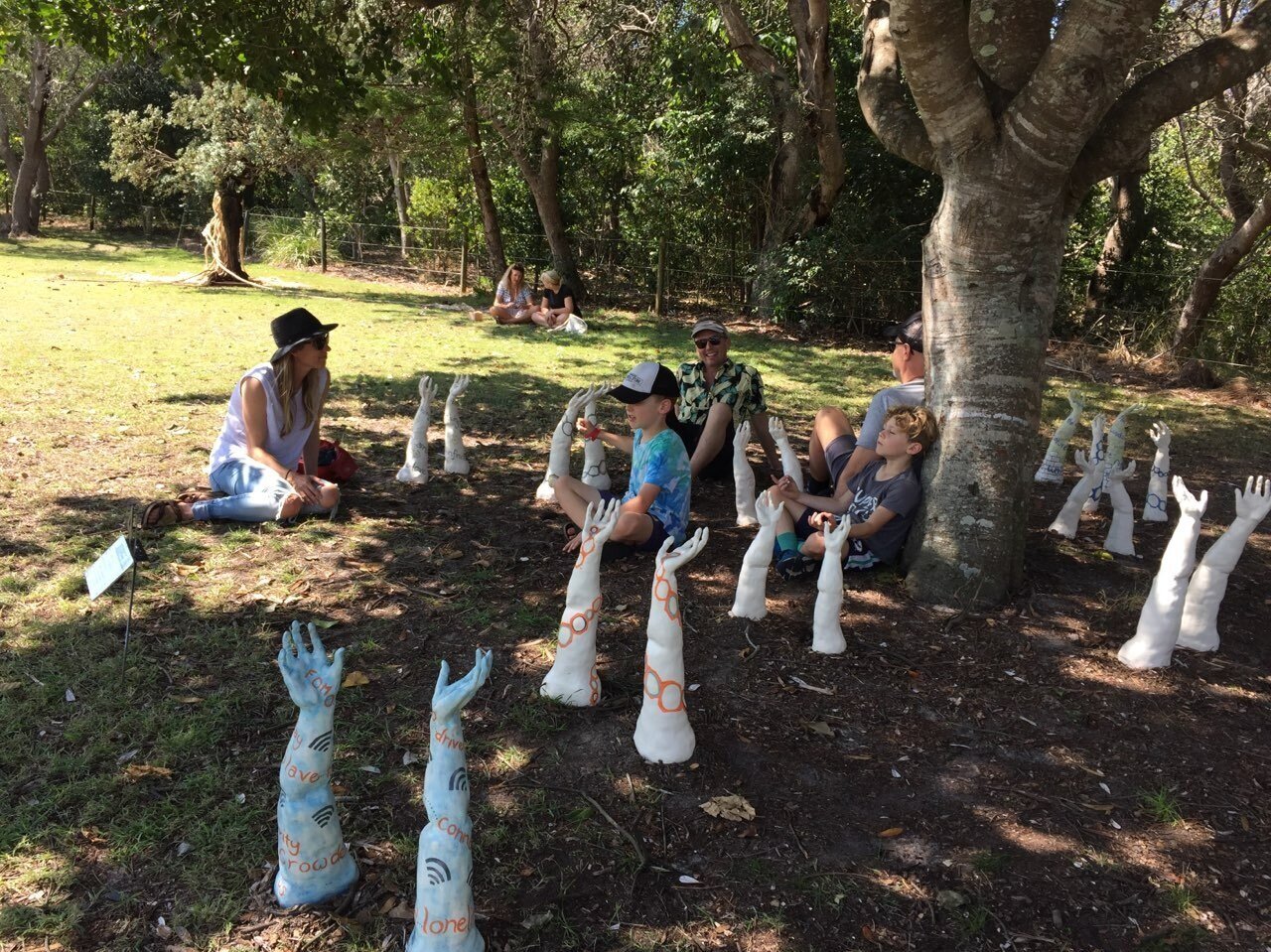 Installation of 12 pairs of earthenware arms