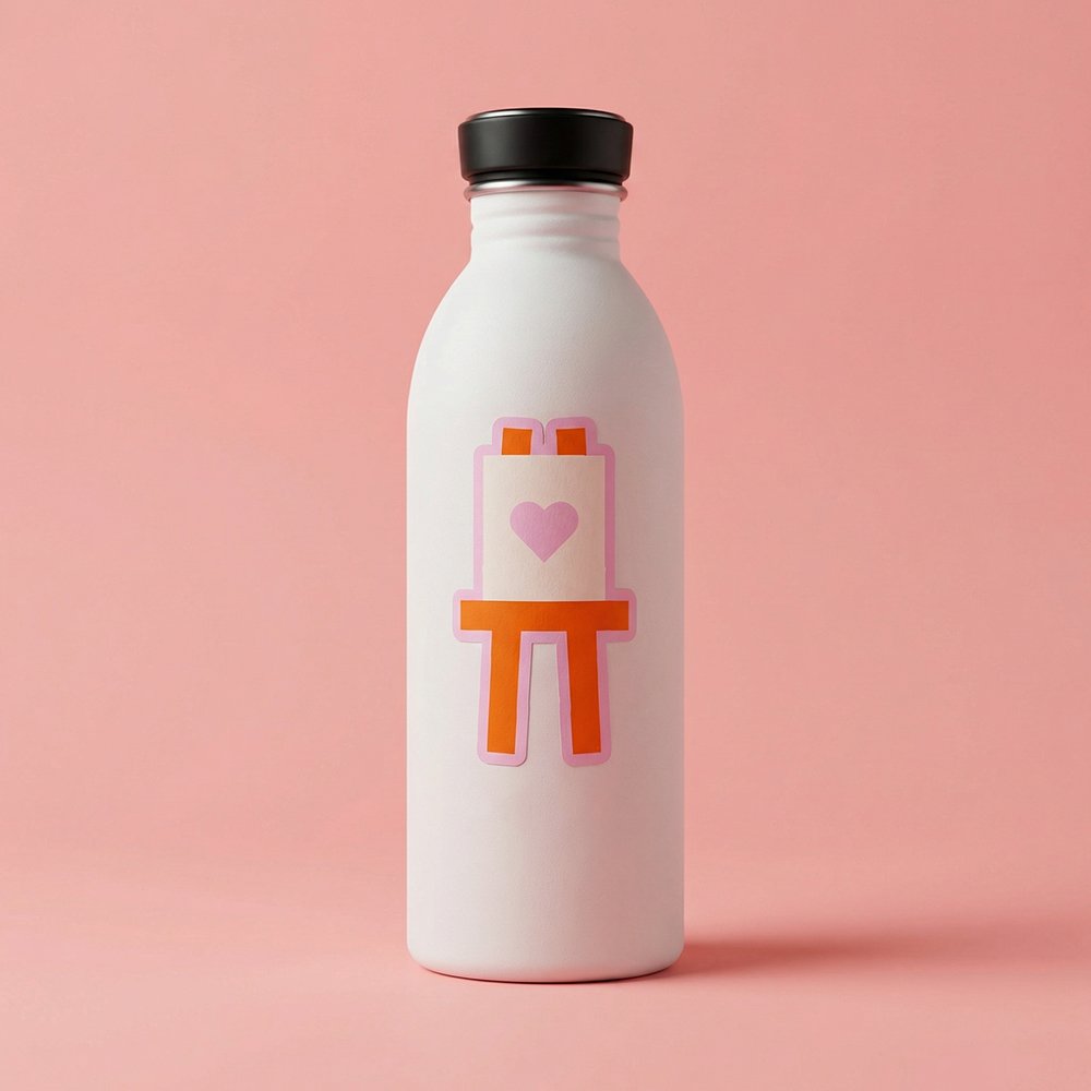 Easel Sticker on Water Bottle.jpg