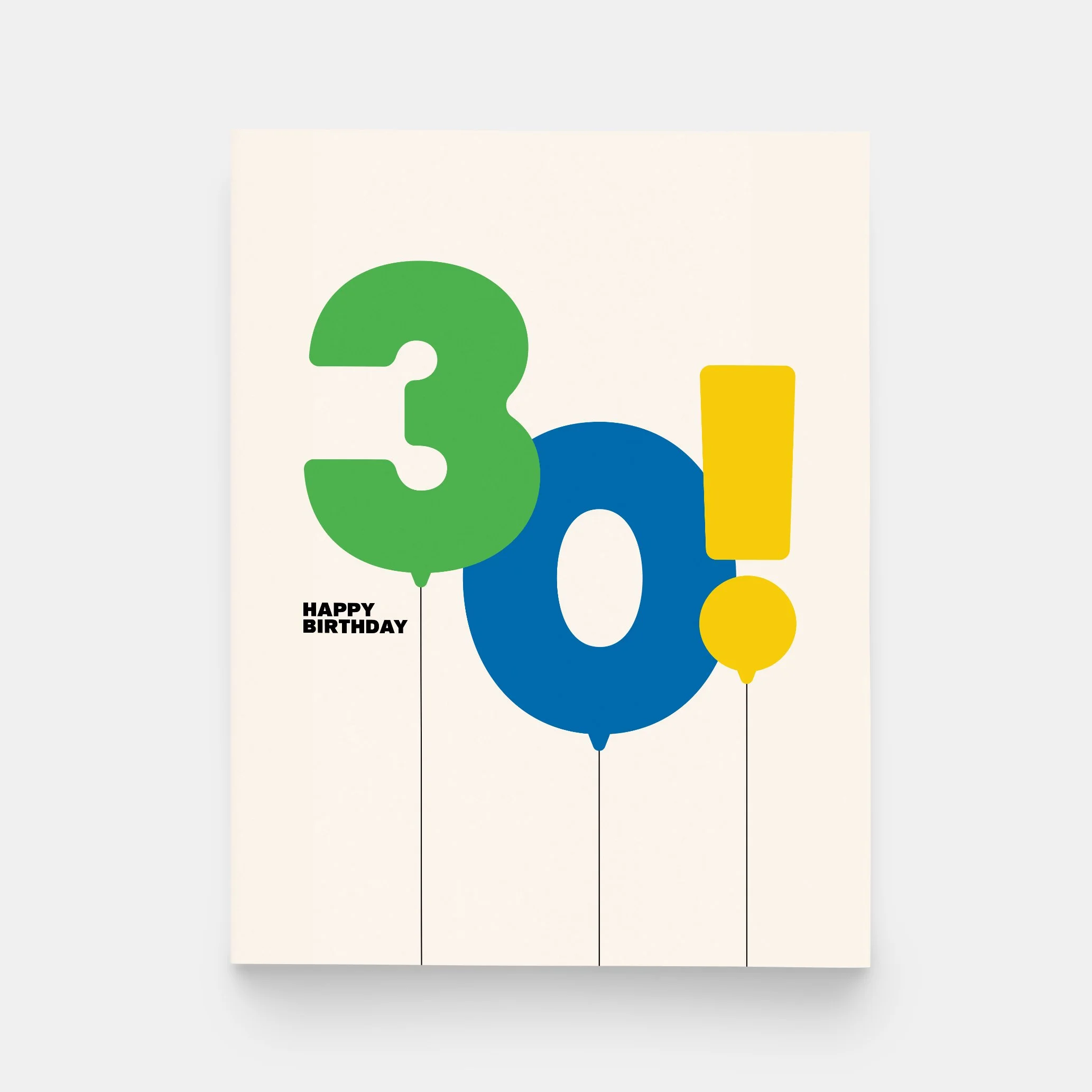 30th Birthday Balloons Greeting Card