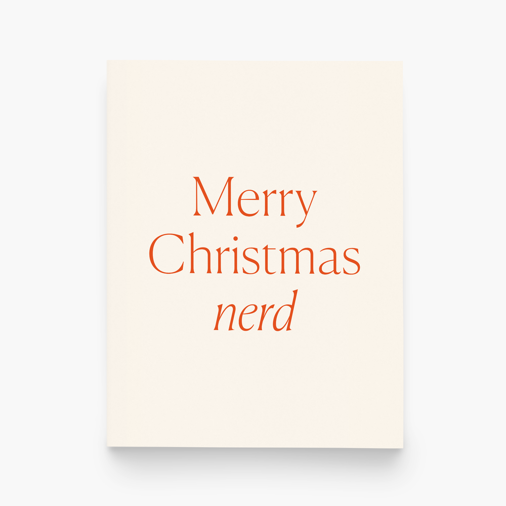 Merry Christmas Nerd Holiday Greeting Card