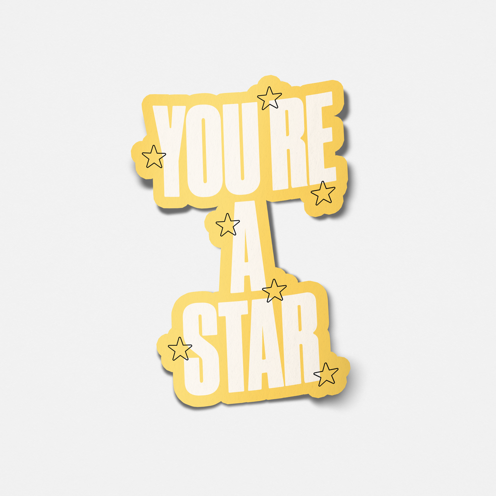 paper&stuff — You're a Star Sticker — Greeting Cards and Gifts