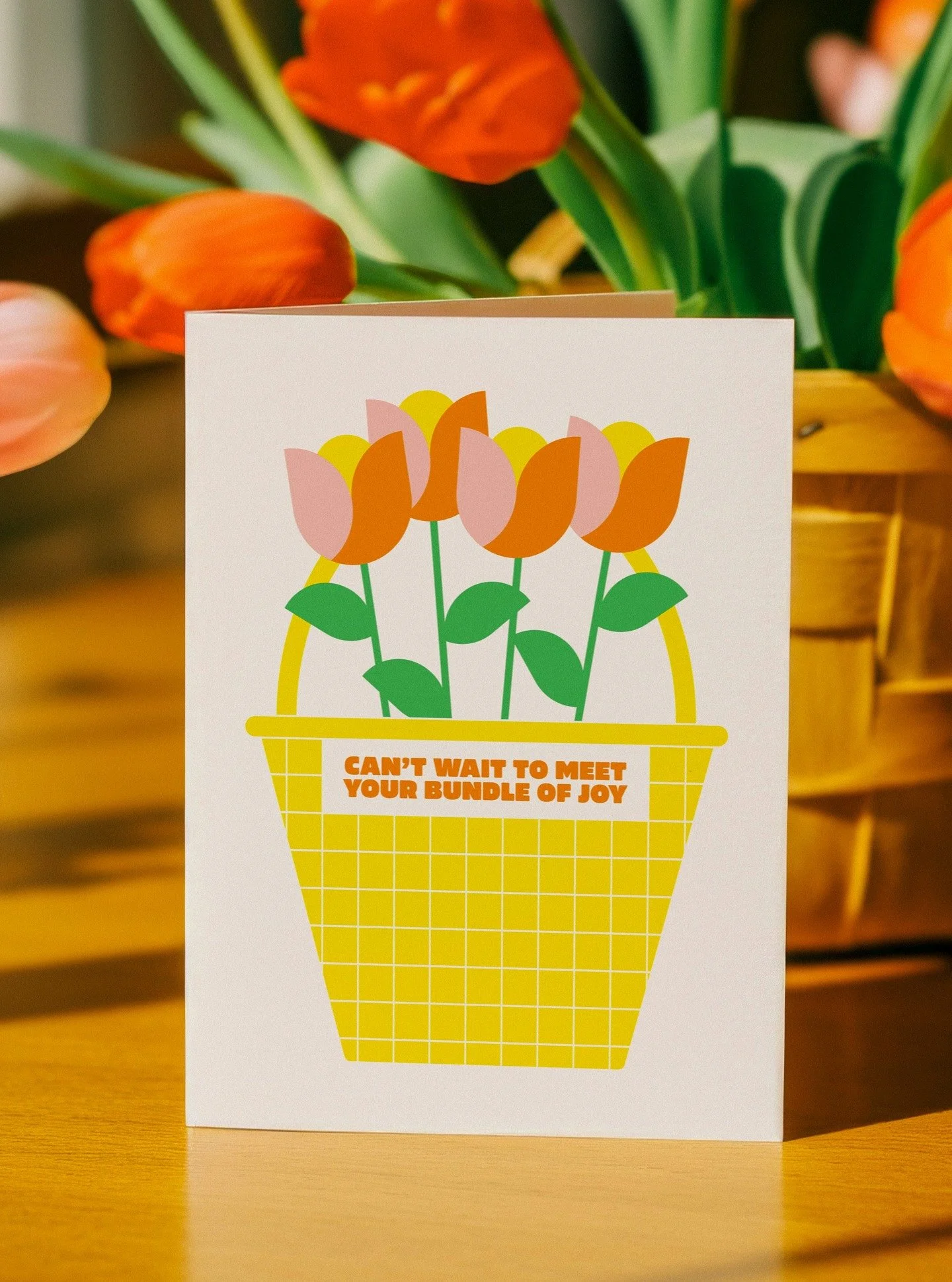 A little bundle of joy deserves a big bundle of tulips 🌷 This new baby card is the sweetest way to celebrate growing families, baby showers, or welcoming a little one into the world.