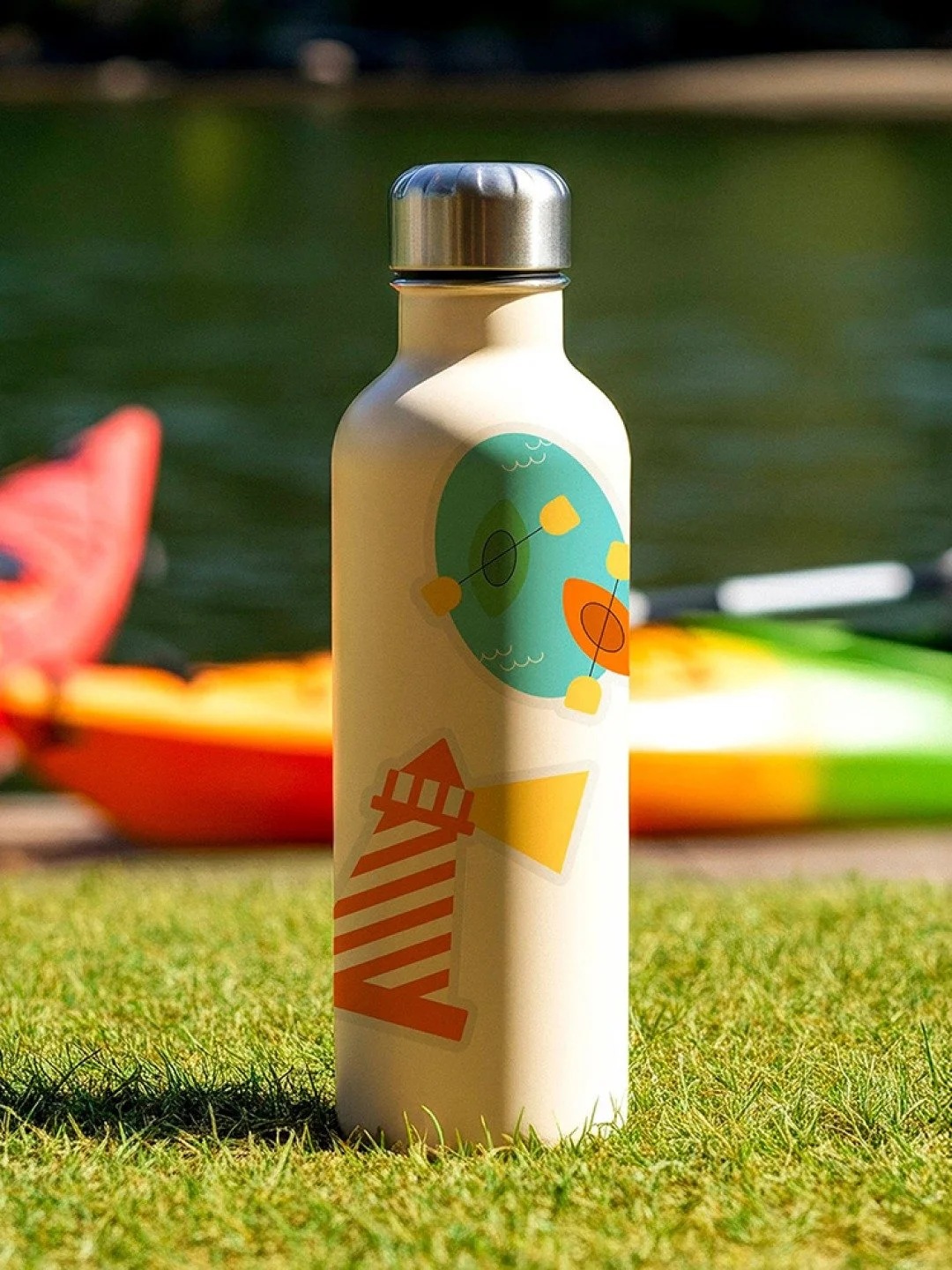 For the people who&rsquo;d happily spend all day on the water (or at least want their water bottle to look like they do). The kayak and lighthouse stickers always bring a tiny bit of &ldquo;weekend by the water&rdquo; wherever they end up.