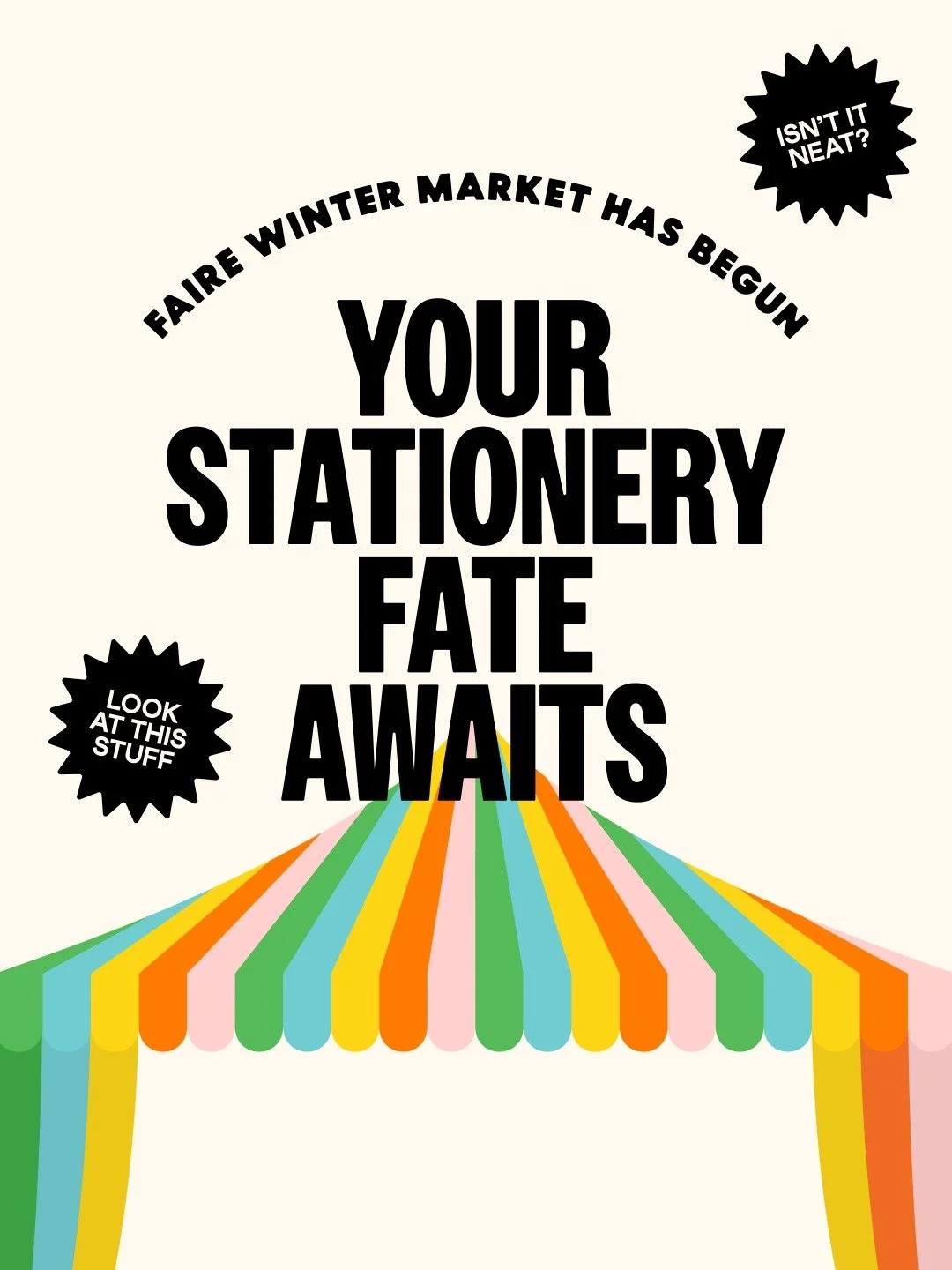 Faire Winter Market has begun! Here are the deals we're offering during Faire market:
$200+ &rarr; 10% off (saves you $20+)
$350+ &rarr; 15% off (saves you $50+)
$500+ &rarr; 20% off (saves you $100+)