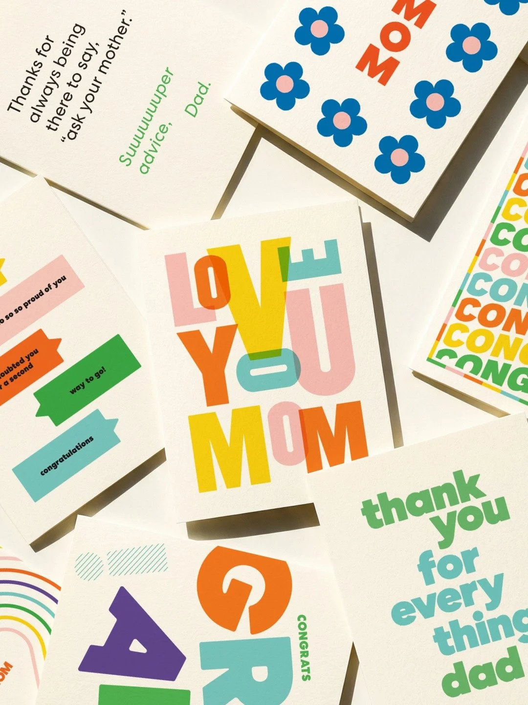 Three reasons to stock up on cards this spring: to celebrate moms, dads, and grads.