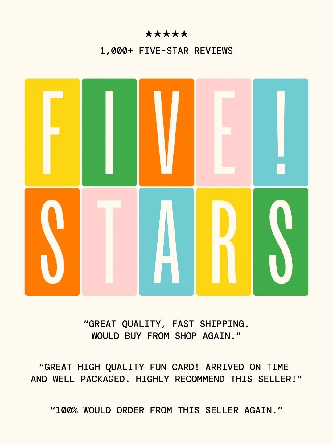 Recently hit the exciting milestone of having over 1000 five star reviews on paper&amp;stuff products. Wahoooo!