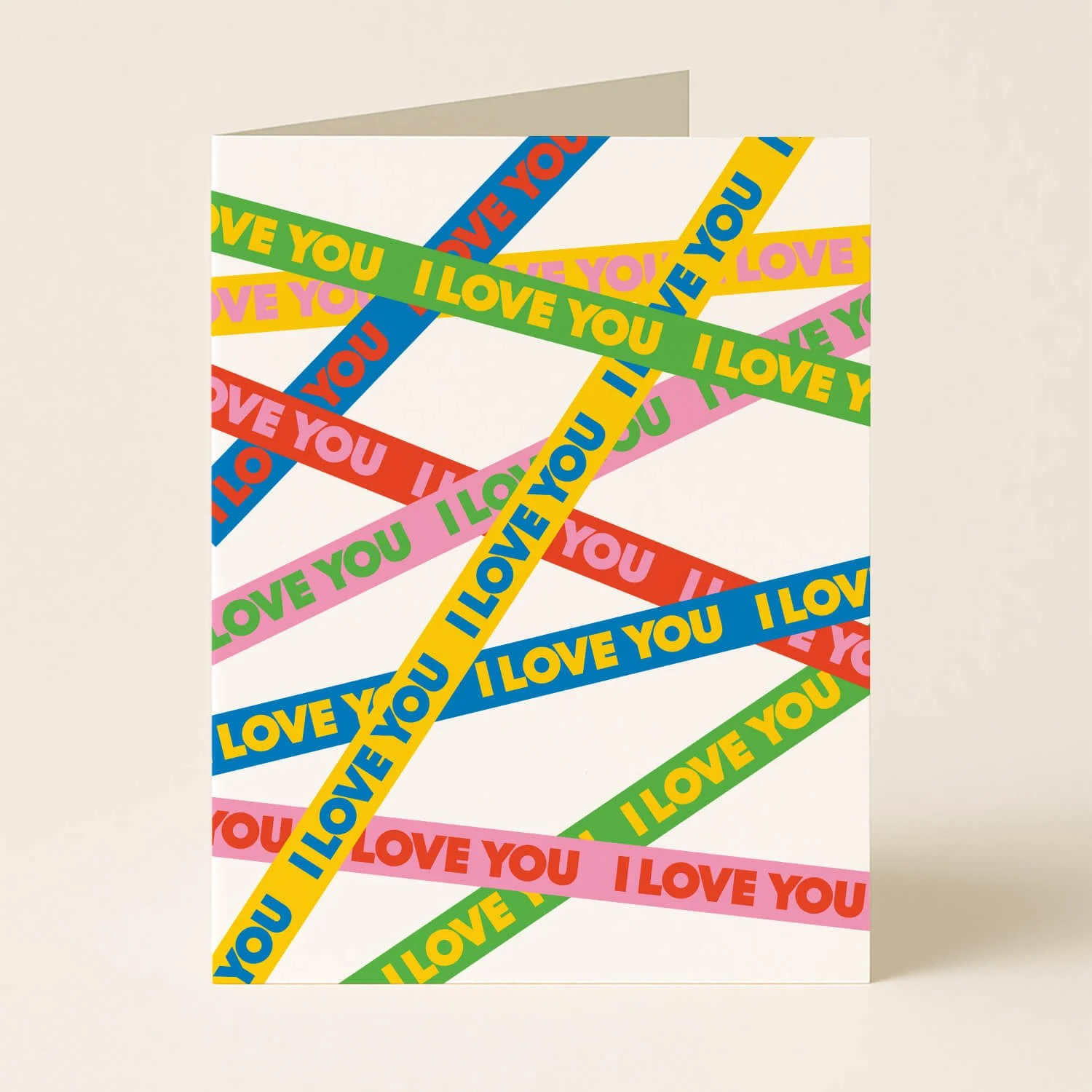 I Love You Stripes Greeting Card